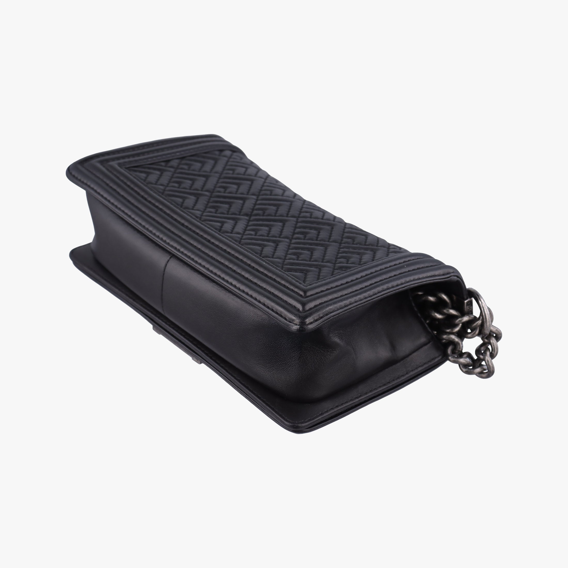 Pre-owned Chanel BOY CHANEL Black lambskin A67086 shoulderbag | stylenewstar
