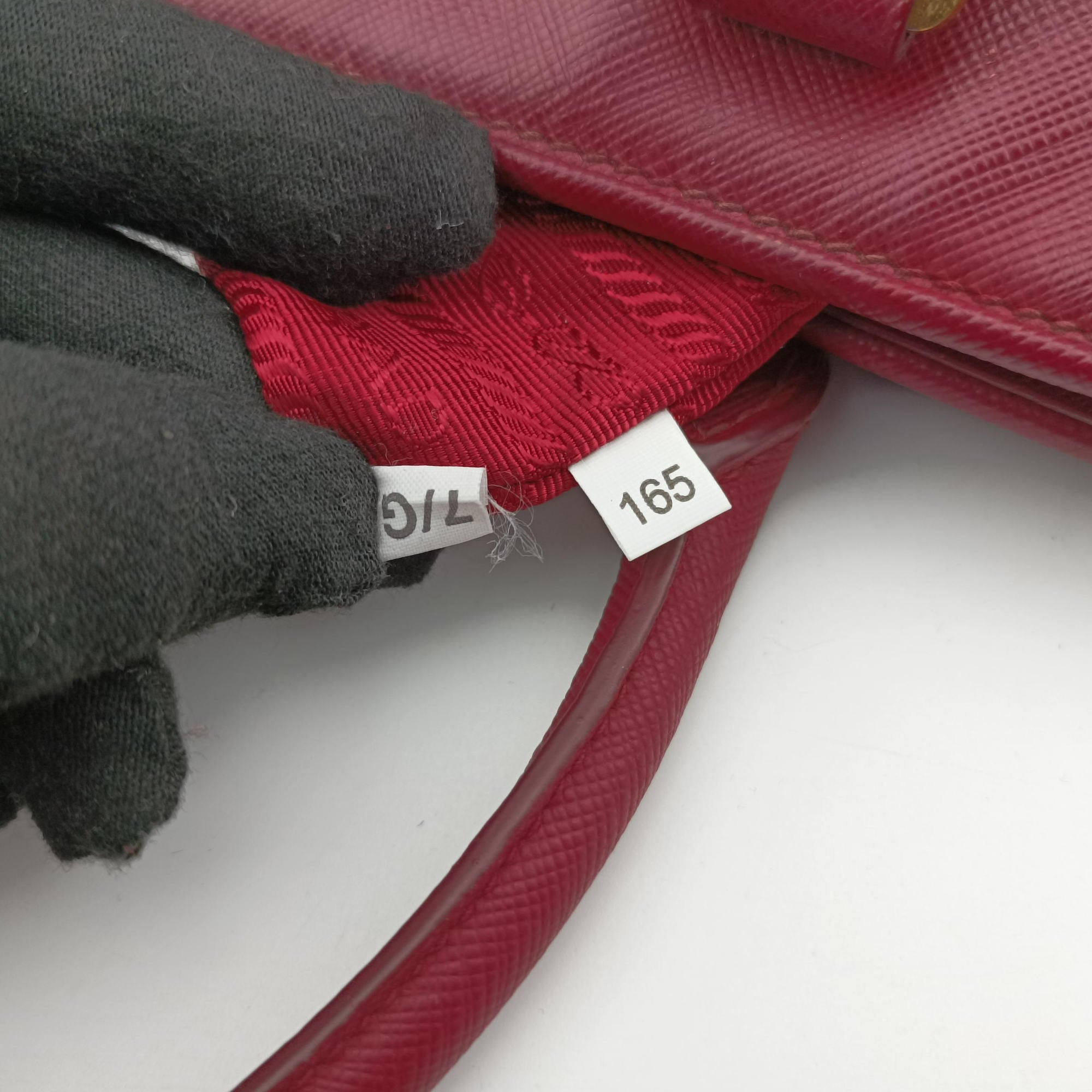 Pre-owned Prada Promenade Burgundy SAFFIANO Leather BN2558 shoulderbag | stylenewstar