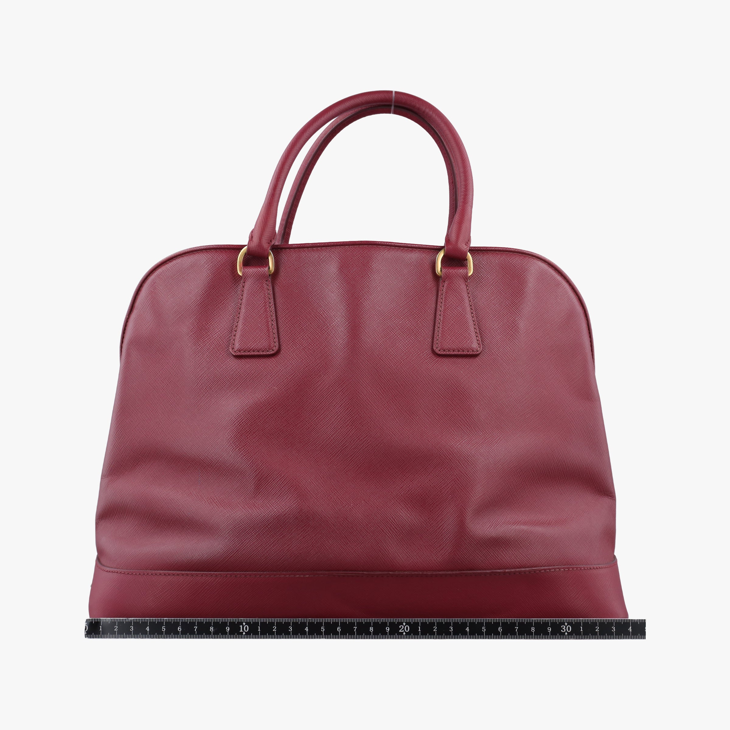 Pre-owned Prada Promenade Burgundy SAFFIANO Leather BN2558 shoulderbag | stylenewstar
