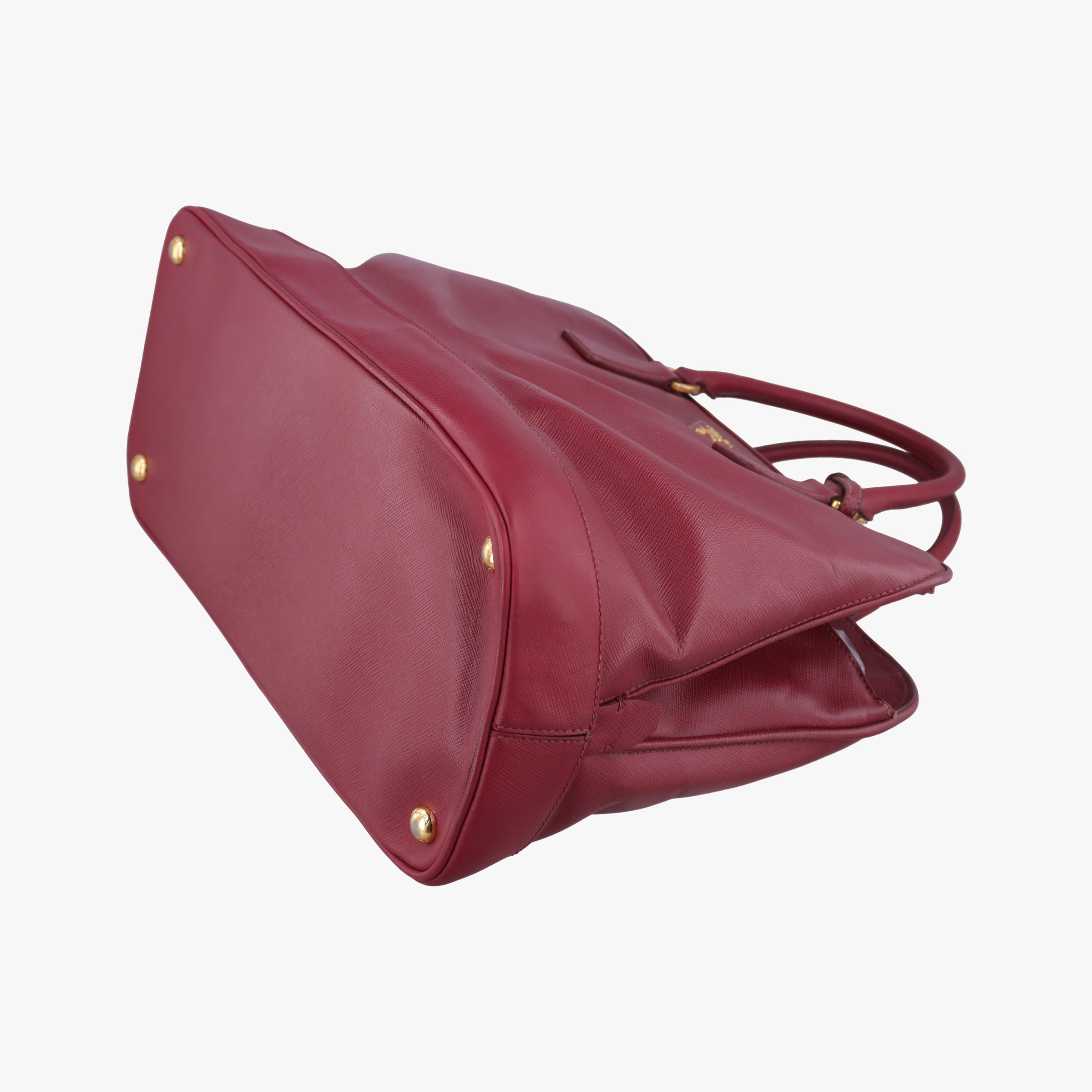 Pre-owned Prada Promenade Burgundy SAFFIANO Leather BN2558 shoulderbag | stylenewstar
