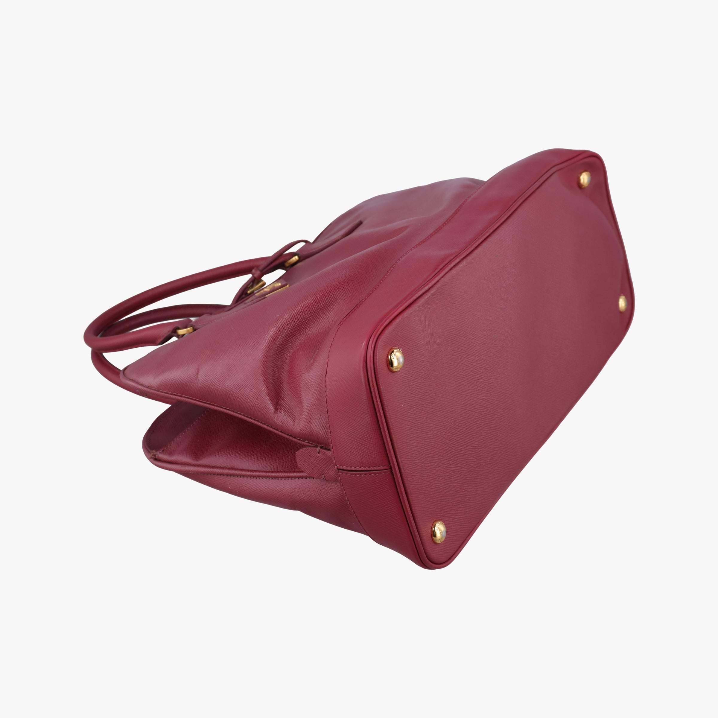 Pre-owned Prada Promenade Burgundy SAFFIANO Leather BN2558 shoulderbag | stylenewstar