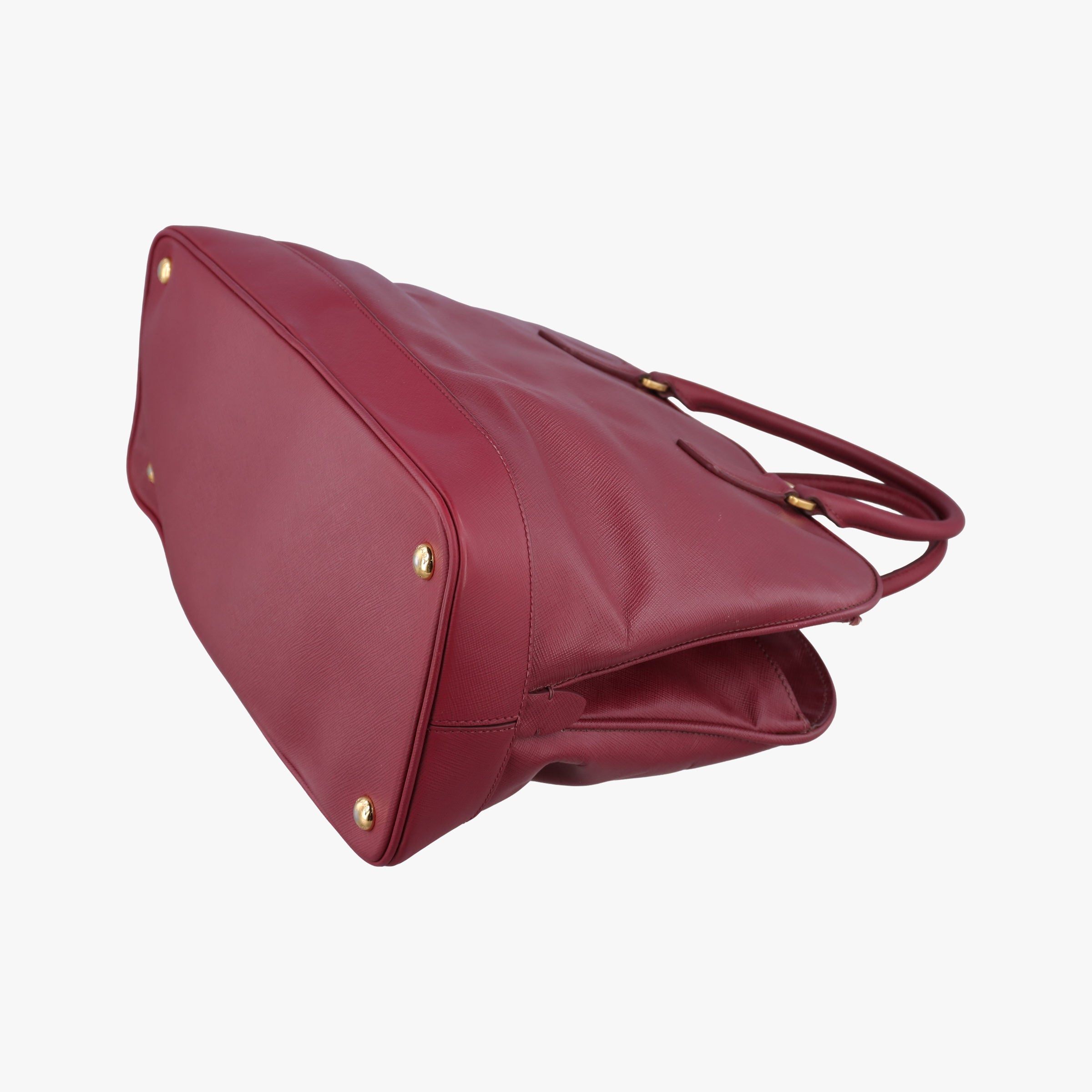 Pre-owned Prada Promenade Burgundy SAFFIANO Leather BN2558 shoulderbag | stylenewstar