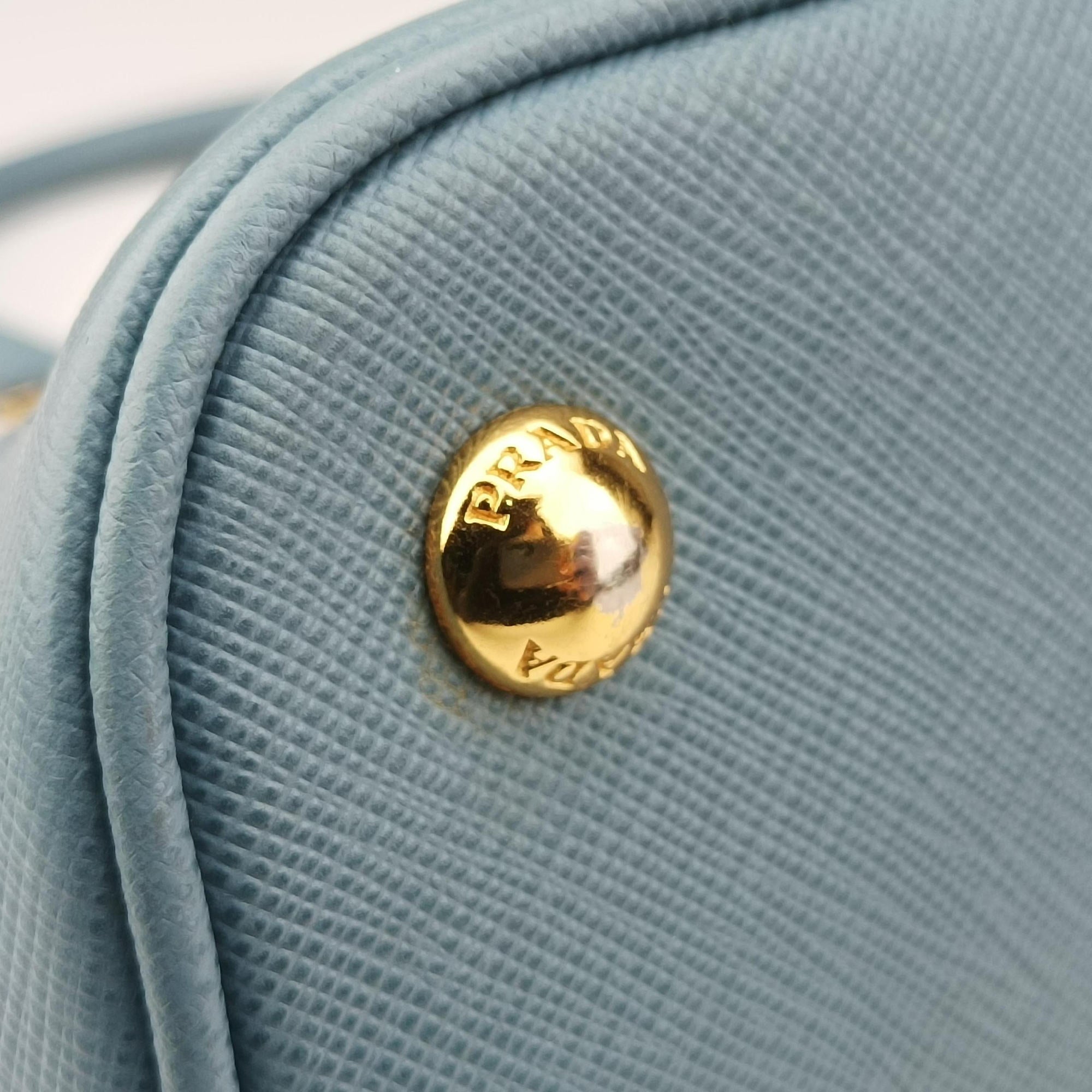 Pre-owned Prada Promenade Blue SAFFIANO Leather BL0837 shoulderbag | stylenewstar
