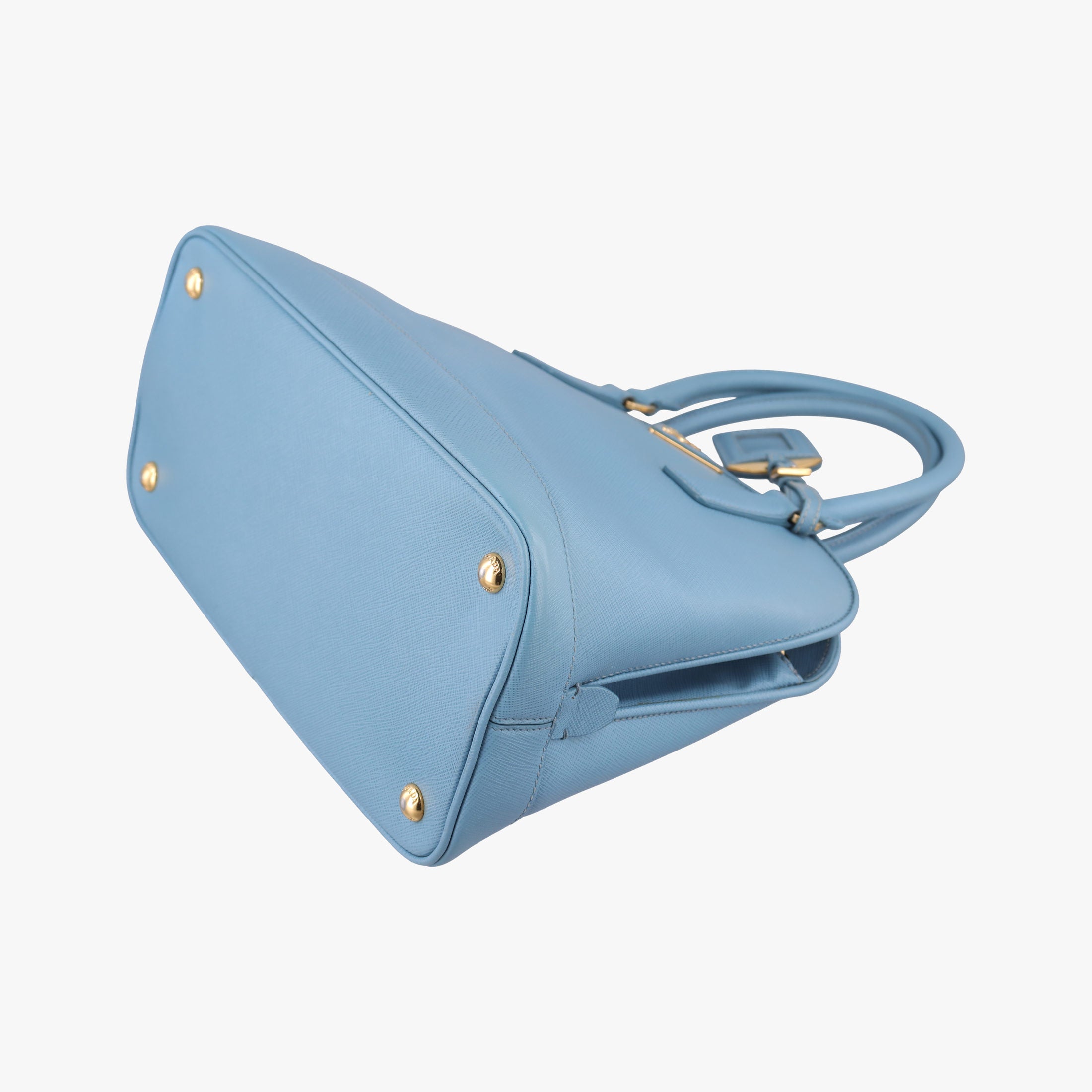 Pre-owned Prada Promenade Blue SAFFIANO Leather BL0837 shoulderbag | stylenewstar