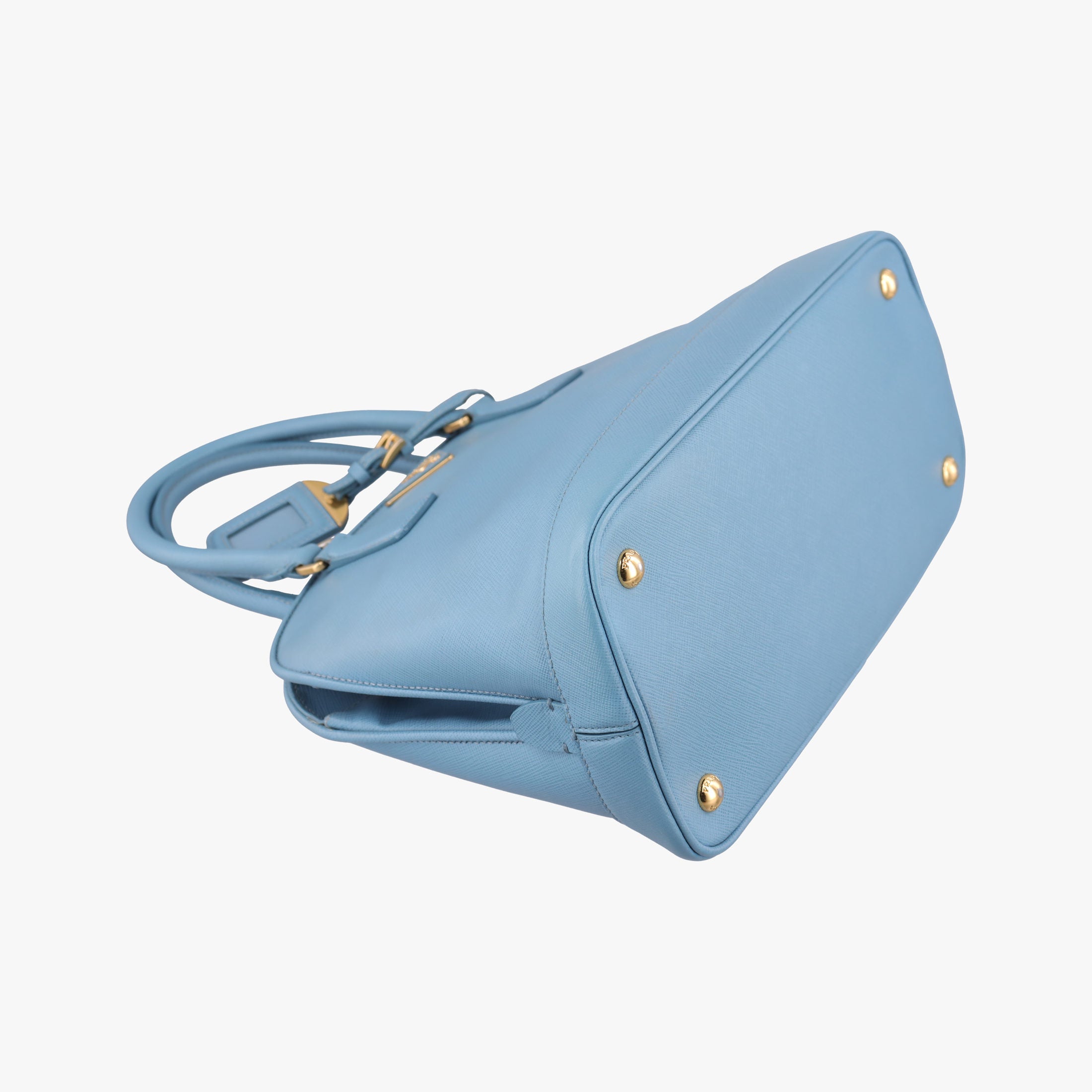 Pre-owned Prada Promenade Blue SAFFIANO Leather BL0837 shoulderbag | stylenewstar