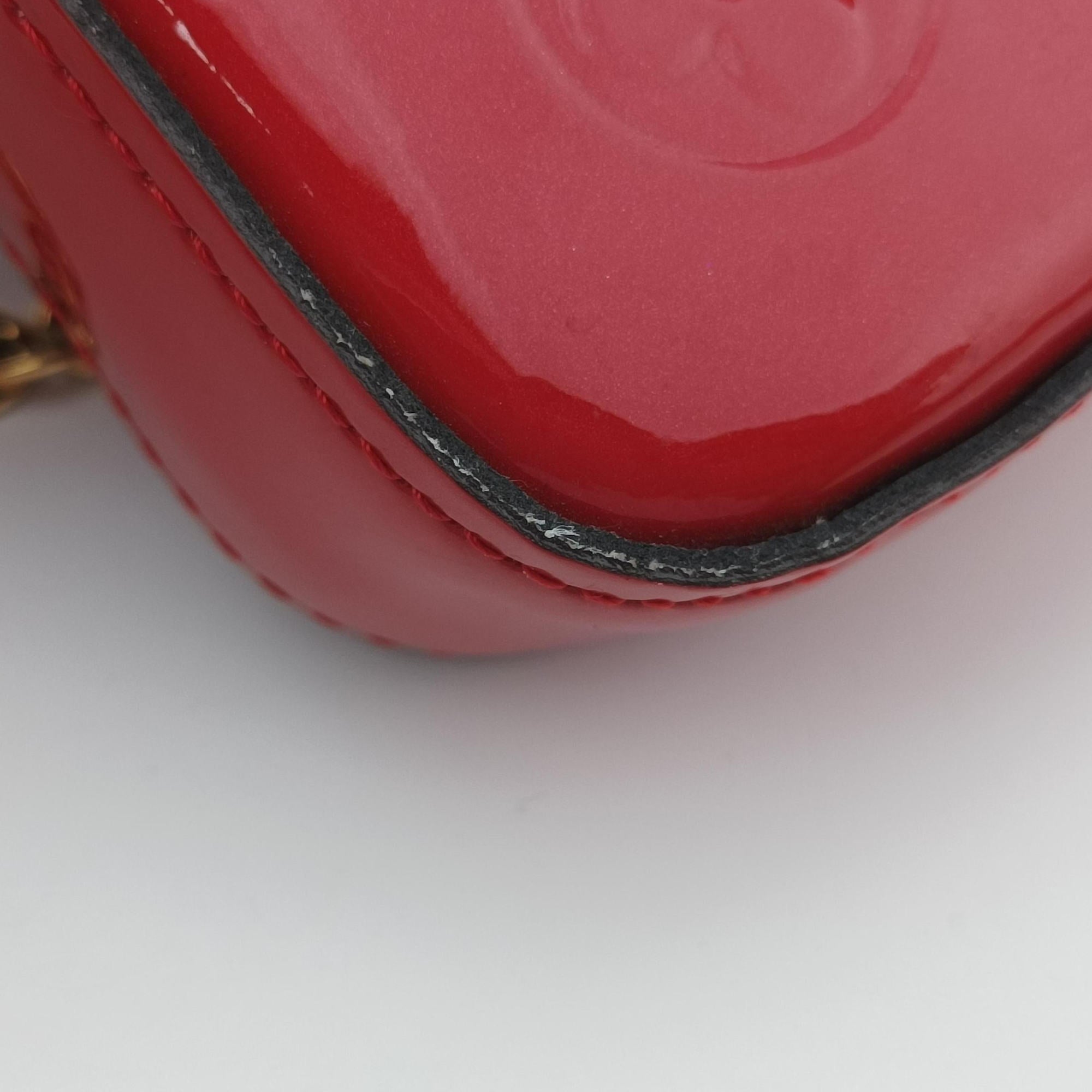Secondhand Louis Vuitton Pochette Felicie CERISE Vernis M61293 shoulderbag | stylenewstar