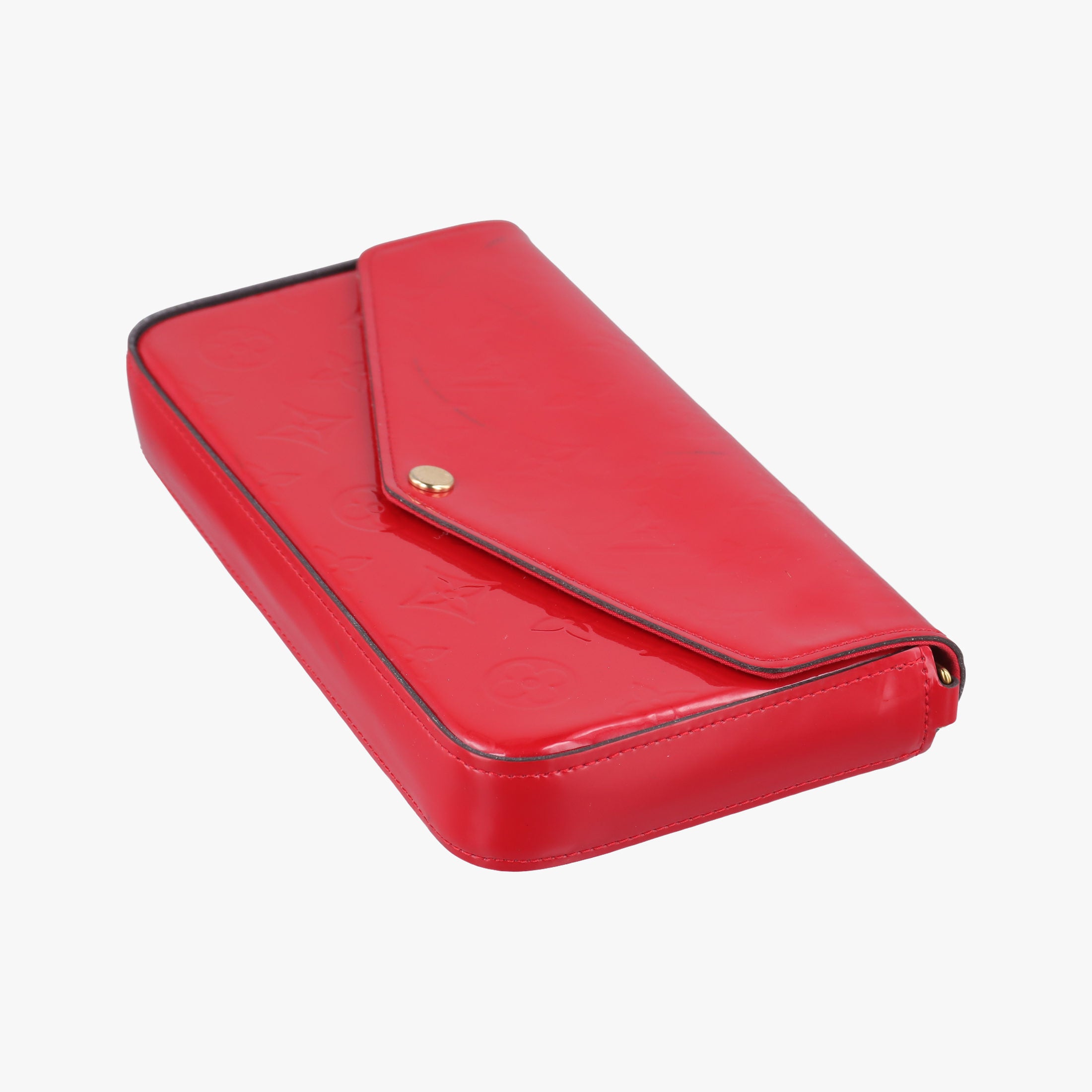 Secondhand Louis Vuitton Pochette Felicie CERISE Vernis M61293 shoulderbag | stylenewstar