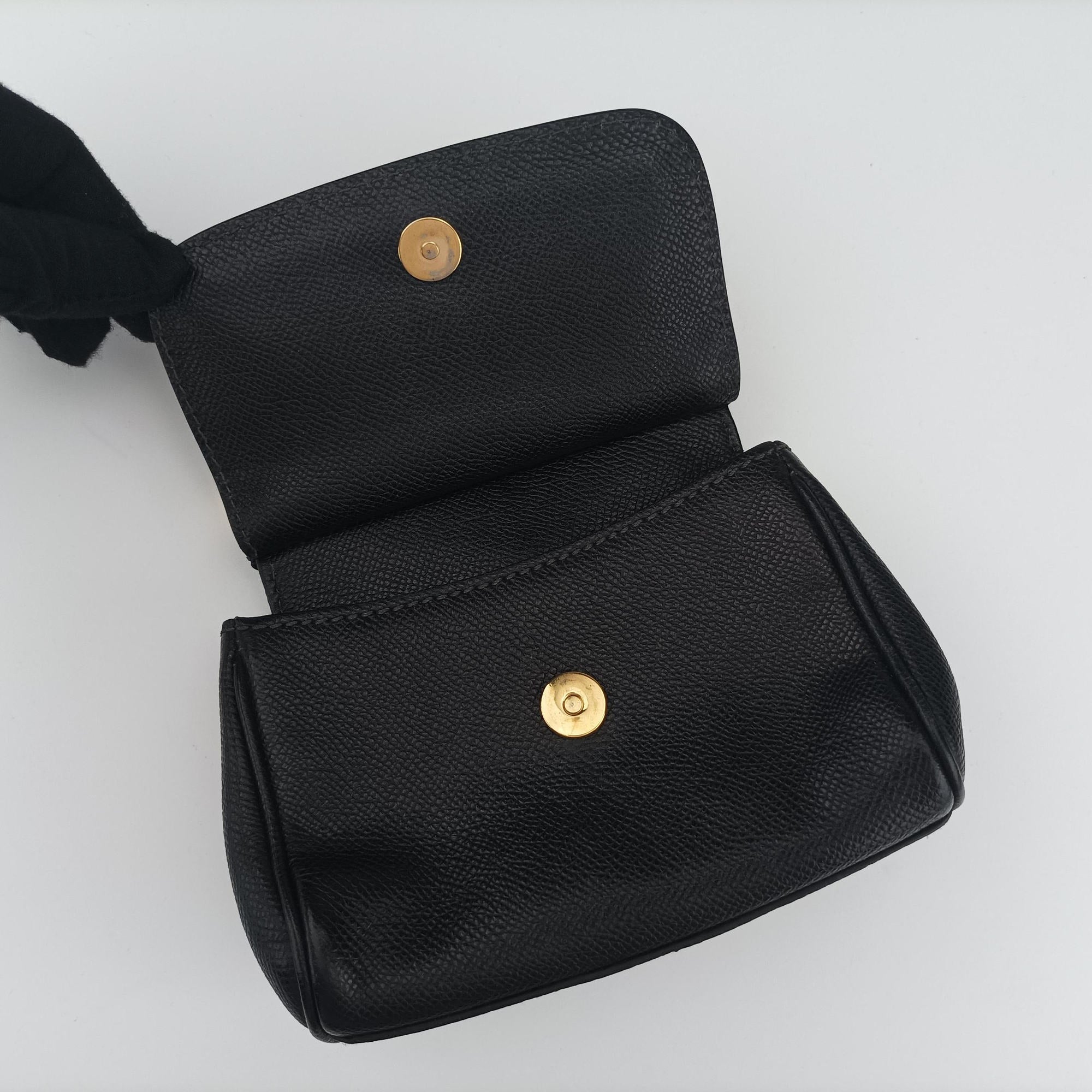 Pre-owned Dolce & Gabbana SICILY Black Leather  shoulderbag | stylenewstar