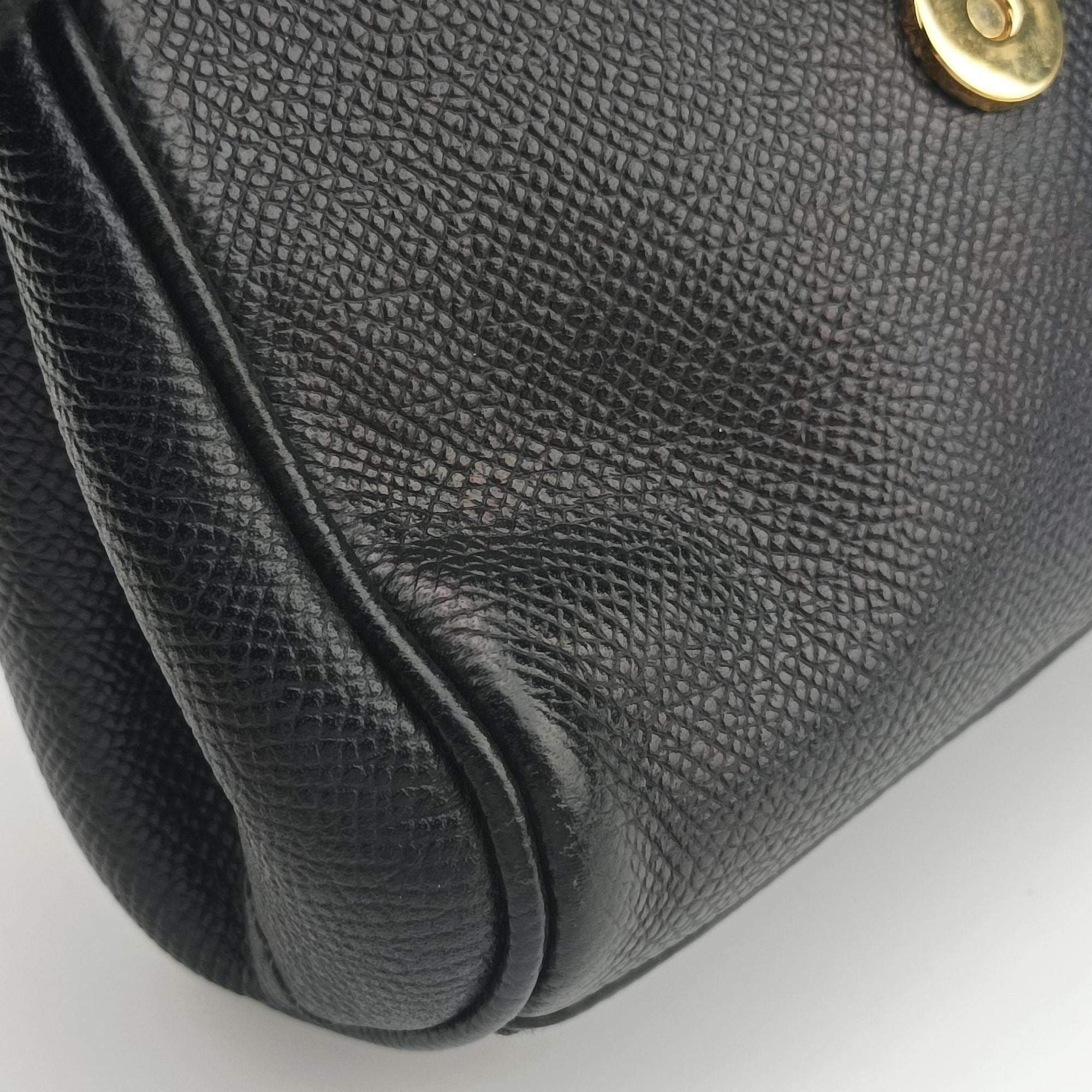 Pre-owned Dolce & Gabbana SICILY Black Leather  shoulderbag | stylenewstar