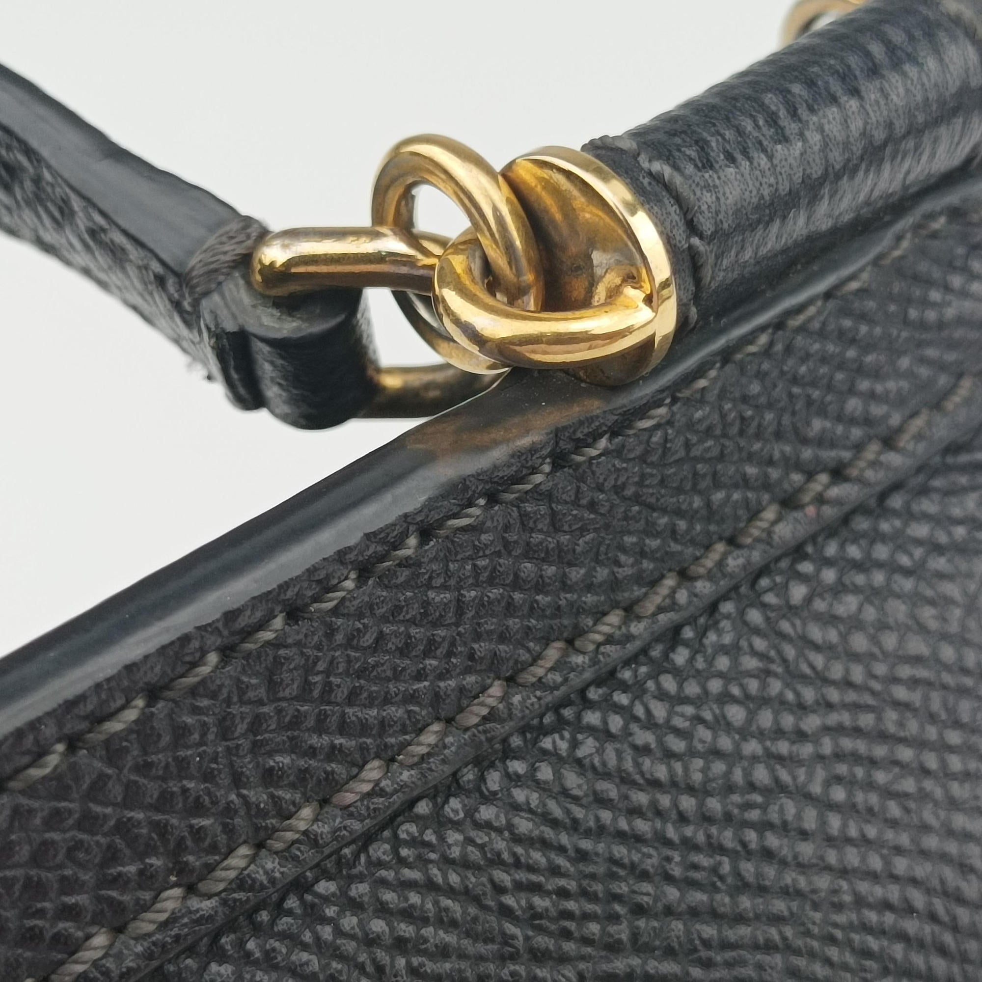 Pre-owned Dolce & Gabbana SICILY Black Leather  shoulderbag | stylenewstar