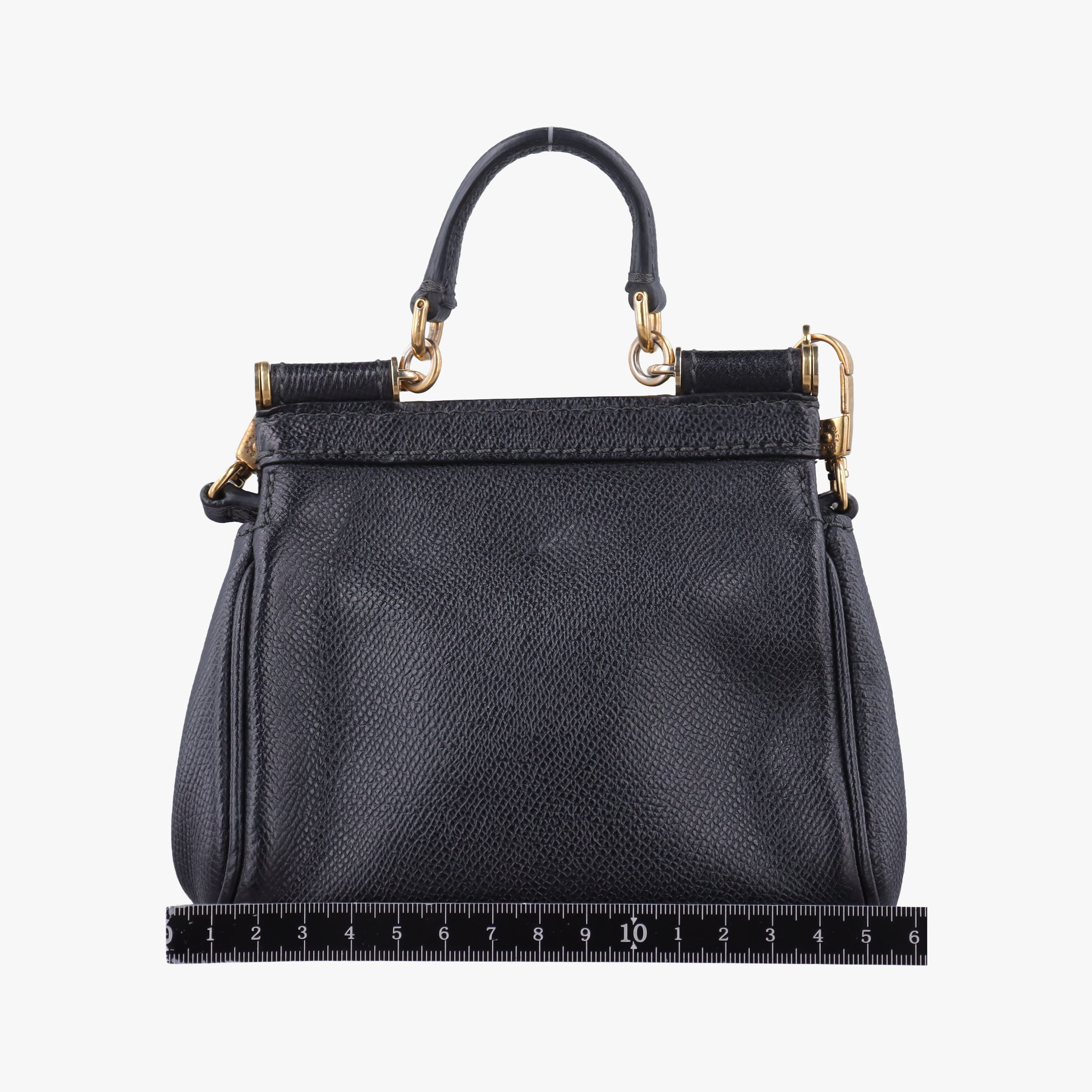 Pre-owned Dolce & Gabbana SICILY Black Leather  shoulderbag | stylenewstar