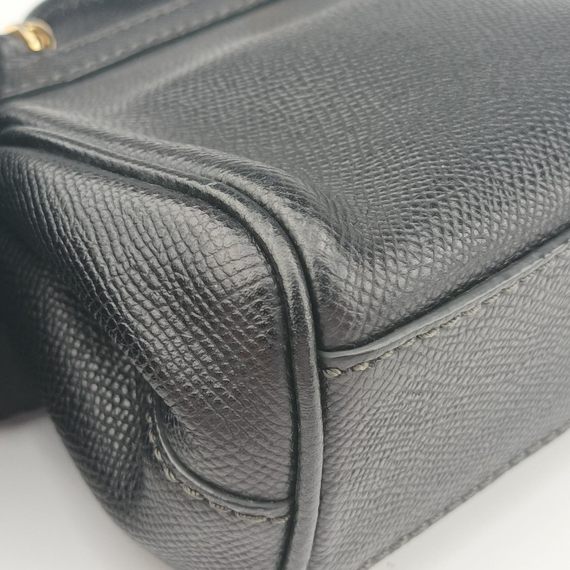 Pre-owned Dolce & Gabbana SICILY Black Leather  shoulderbag | stylenewstar