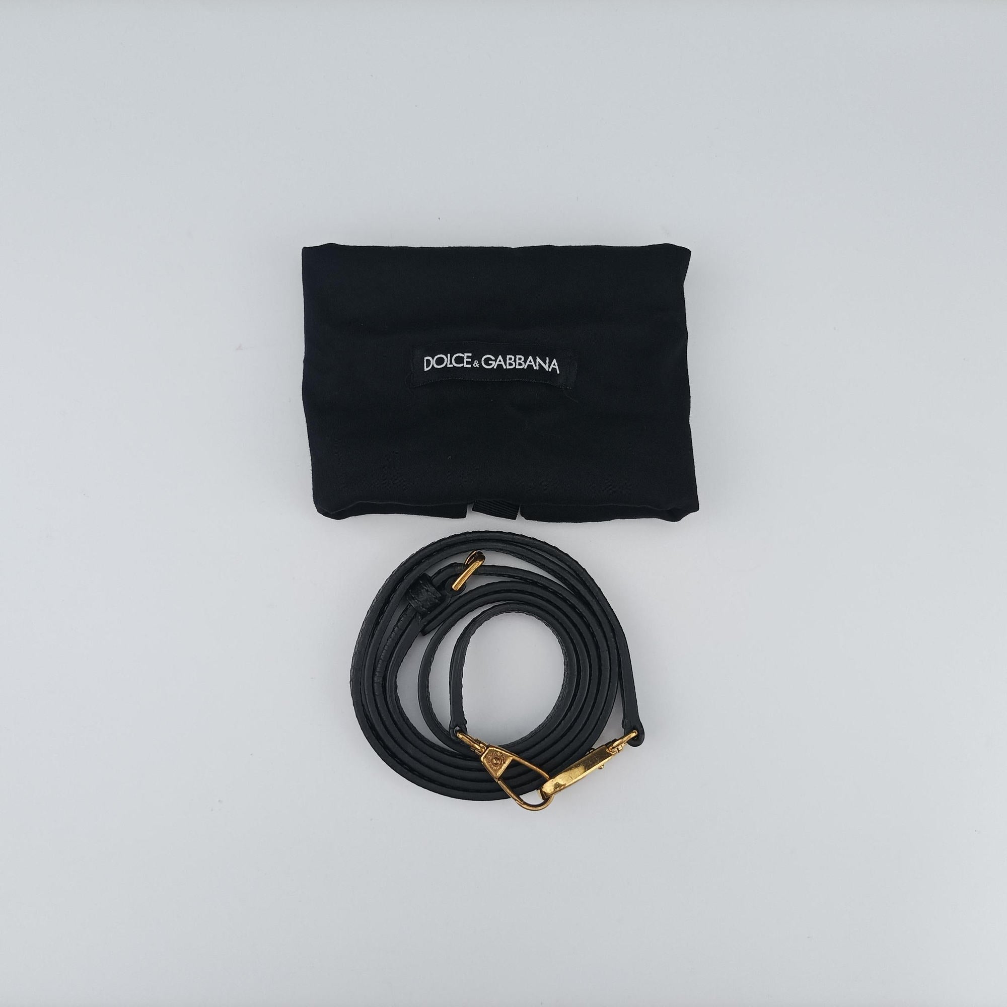 Pre-owned Dolce & Gabbana SICILY Black Leather  shoulderbag | stylenewstar