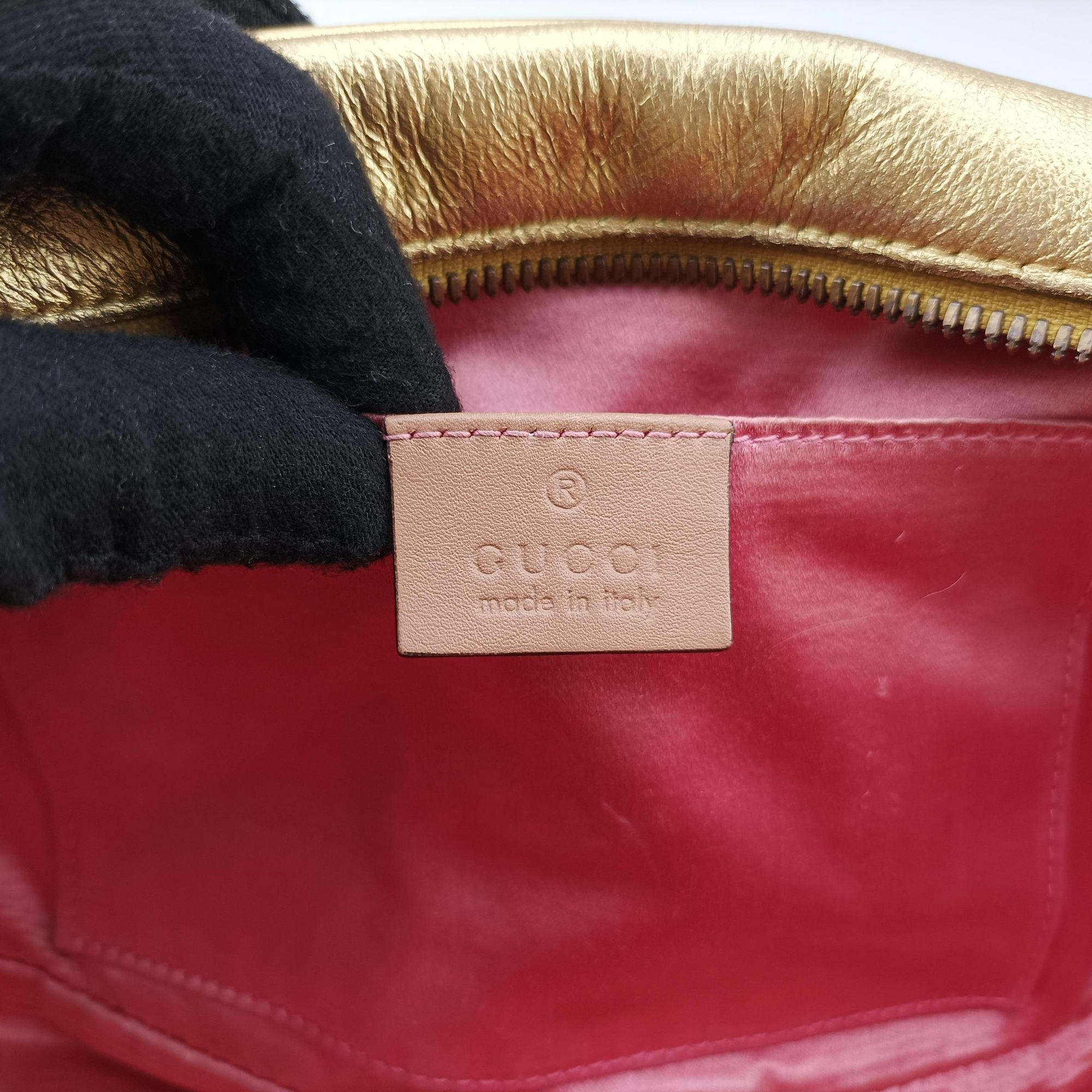 Pre-owned Gucci GG Marmont Golden Leather 447632 shoulderbag | stylenewstar