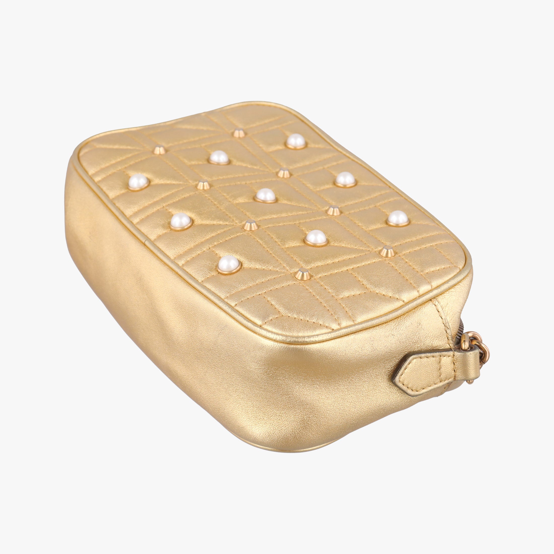 Pre-owned Gucci GG Marmont Golden Leather 447632 shoulderbag | stylenewstar