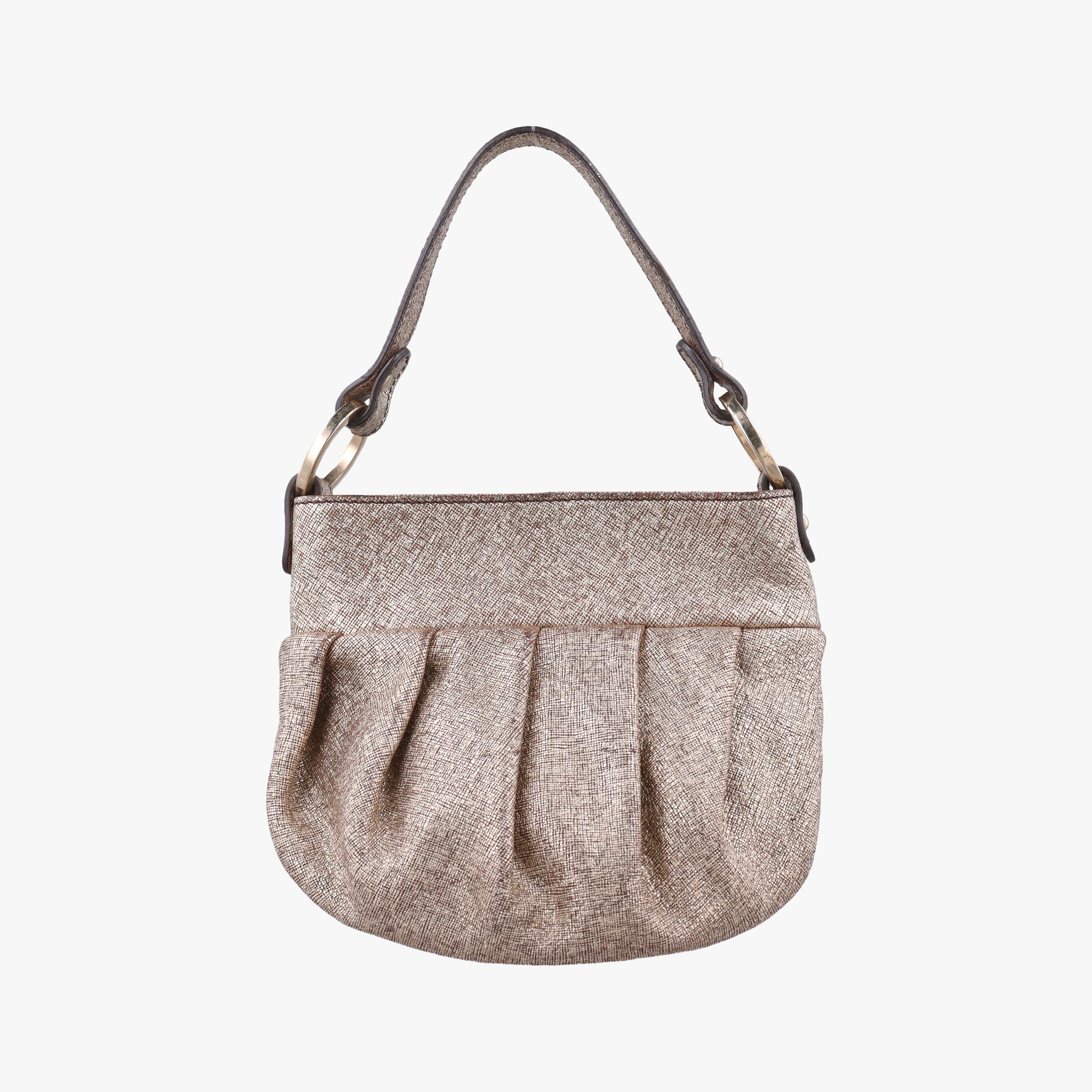 Pre-owned Fendi Mini Chef Golden Leather 8BK044 handbag | stylenewstar