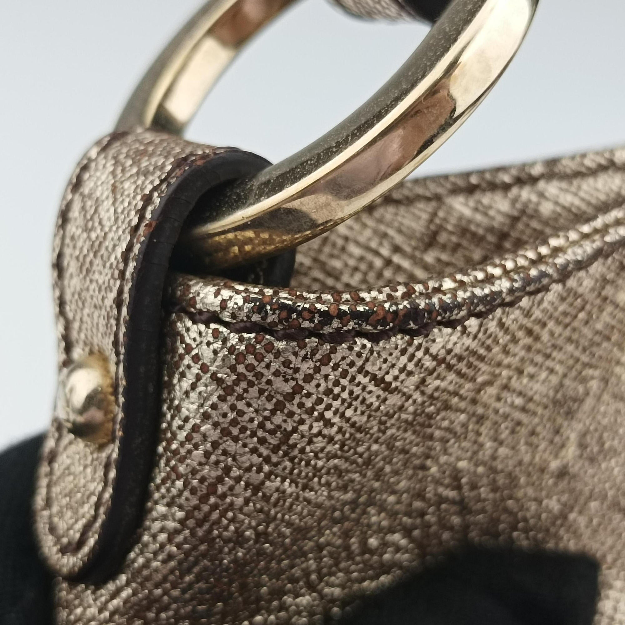 Pre-owned Fendi Mini Chef Golden Leather 8BK044 handbag | stylenewstar