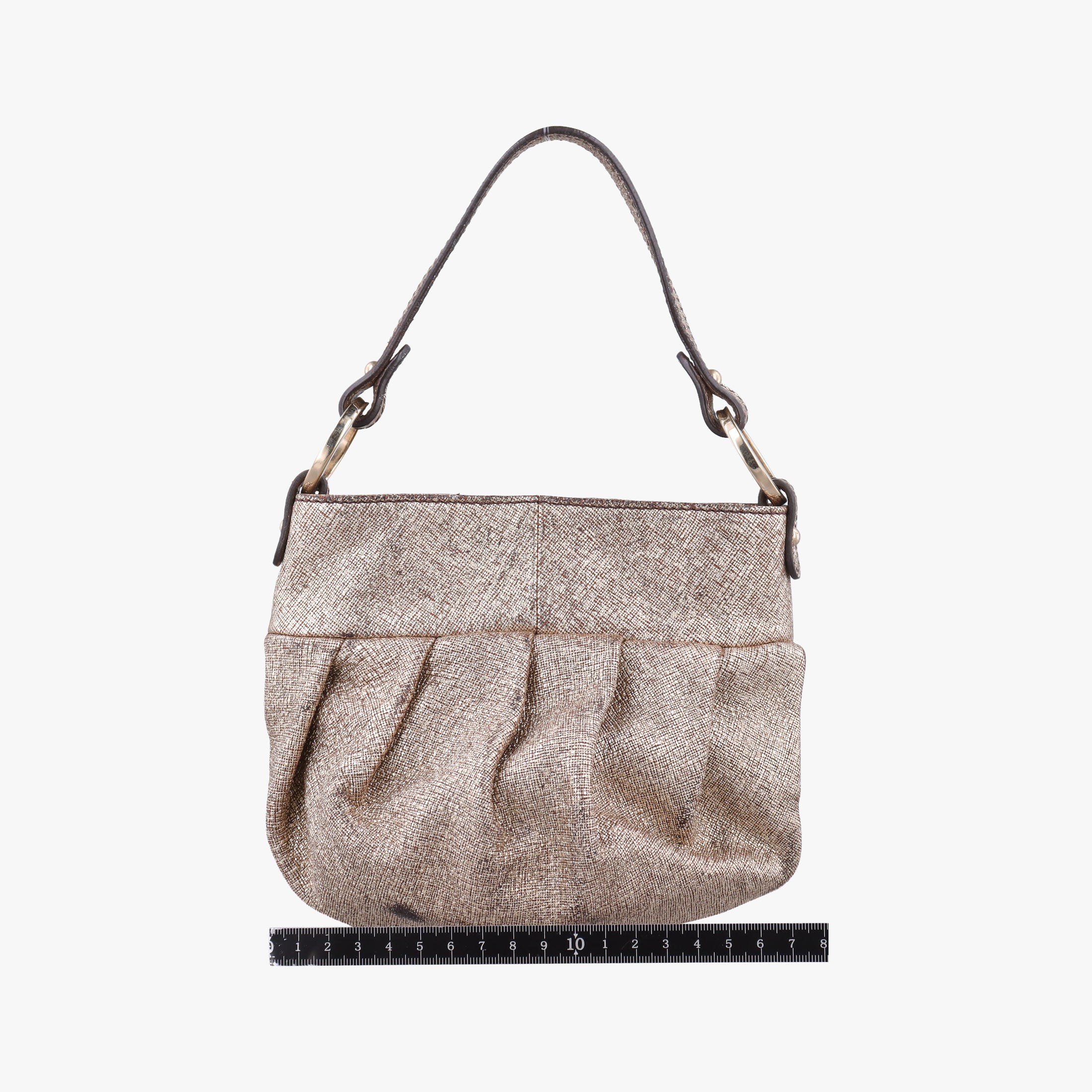 Pre-owned Fendi Mini Chef Golden Leather 8BK044 handbag | stylenewstar