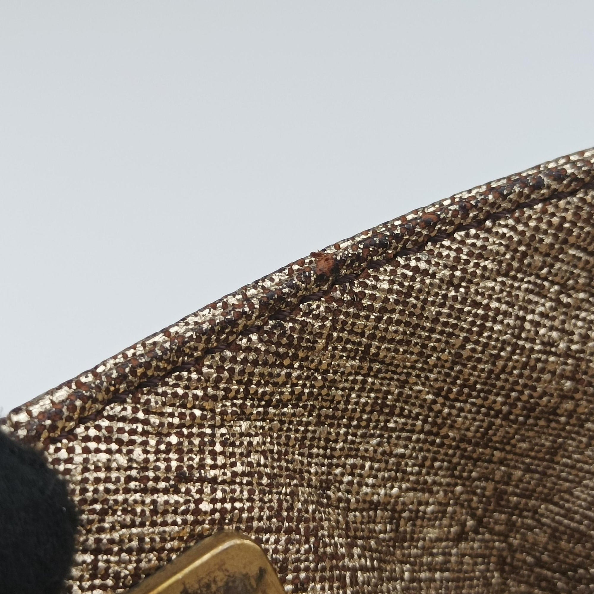 Pre-owned Fendi Mini Chef Golden Leather 8BK044 handbag | stylenewstar