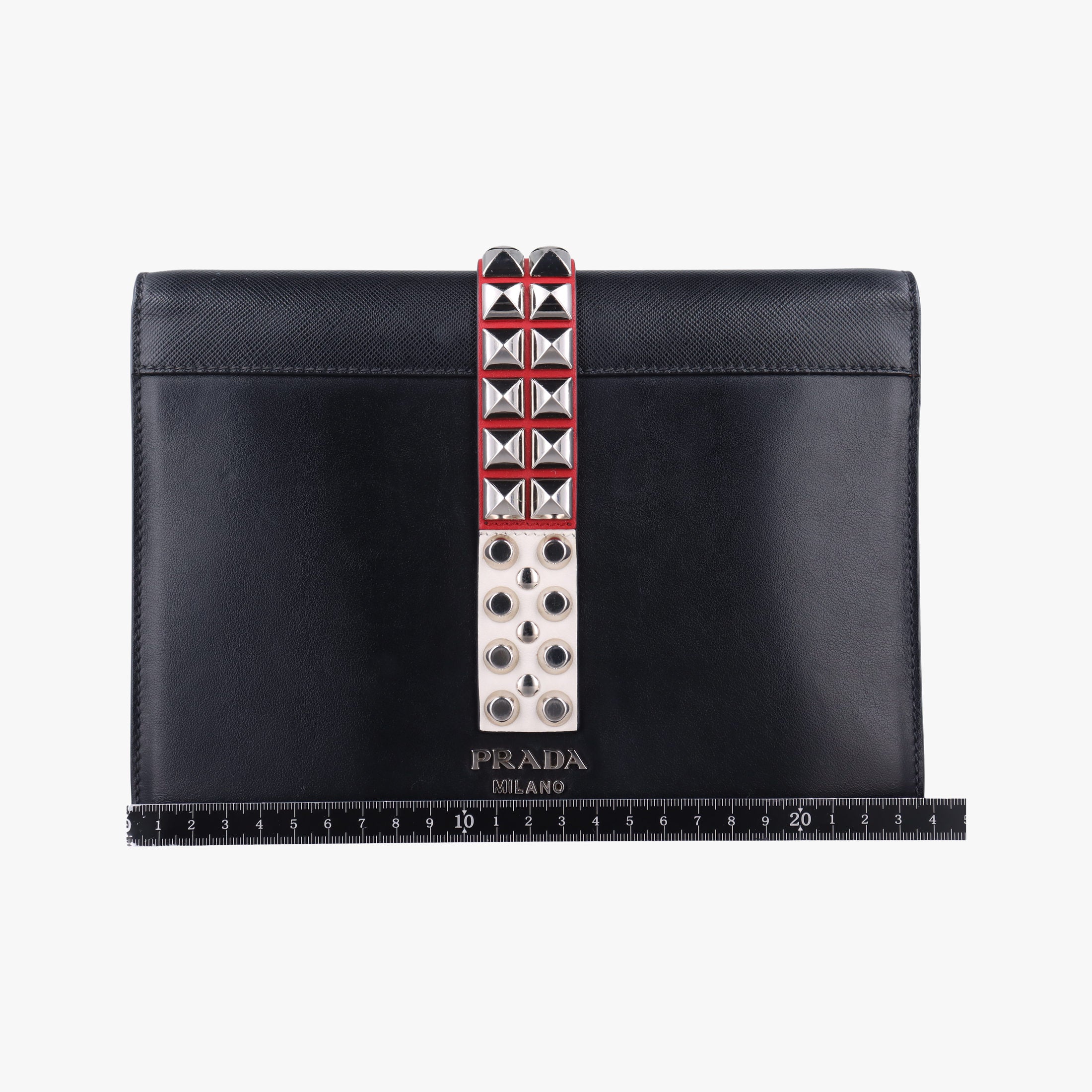 Vintage Prada Electra Studded Black Leather 1BD120 shoulderbag | stylenewstar