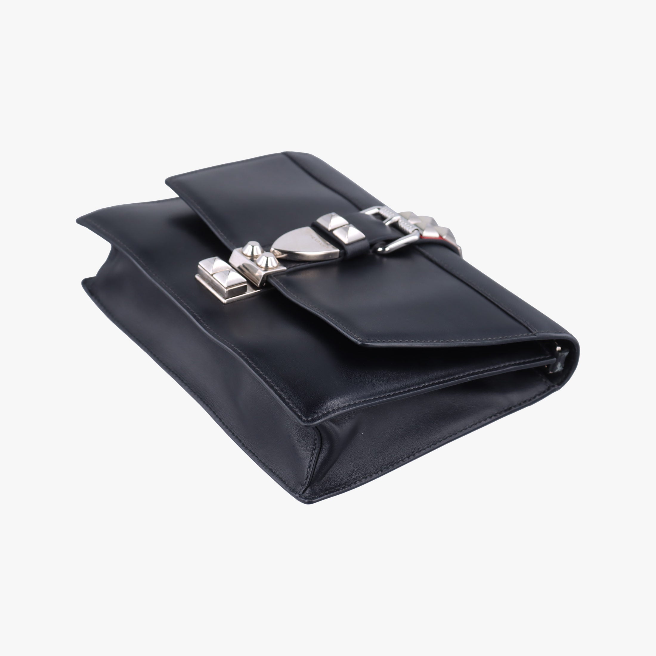 Vintage Prada Electra Studded Black Leather 1BD120 shoulderbag | stylenewstar