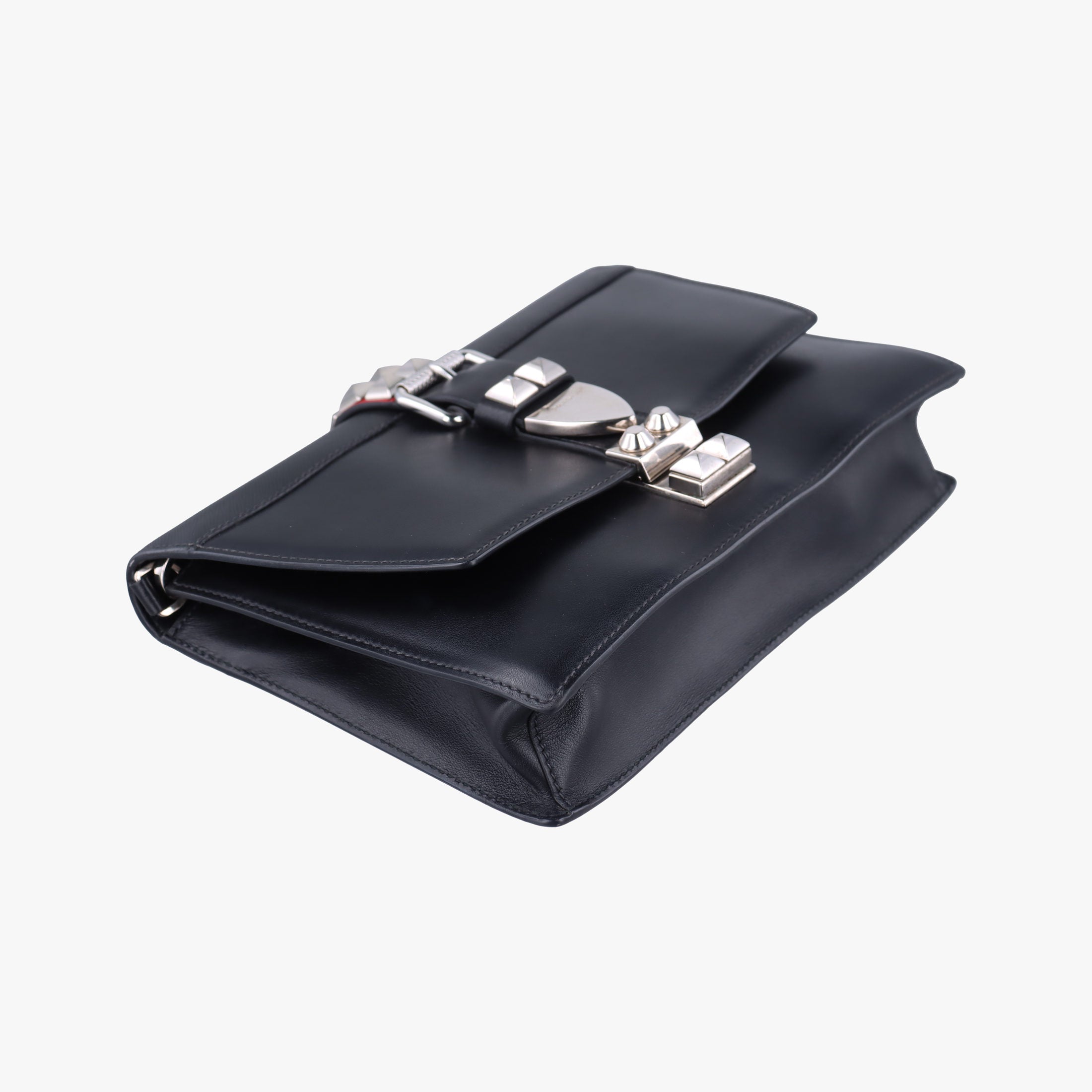 Vintage Prada Electra Studded Black Leather 1BD120 shoulderbag | stylenewstar