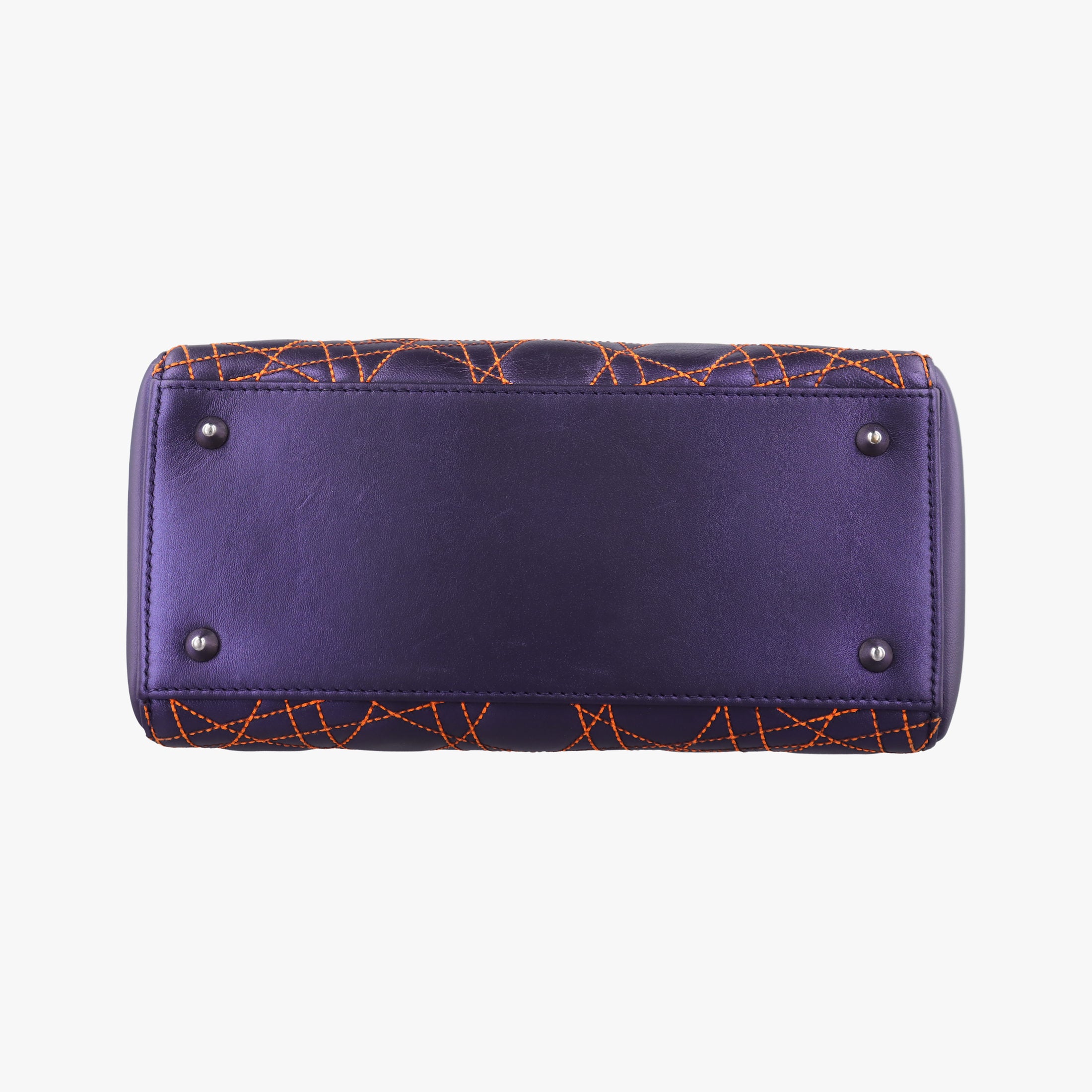 Secondhand Christian Dior Lady Dior Purple×Orange×Brown Lambskin  shoulderbag | stylenewstar