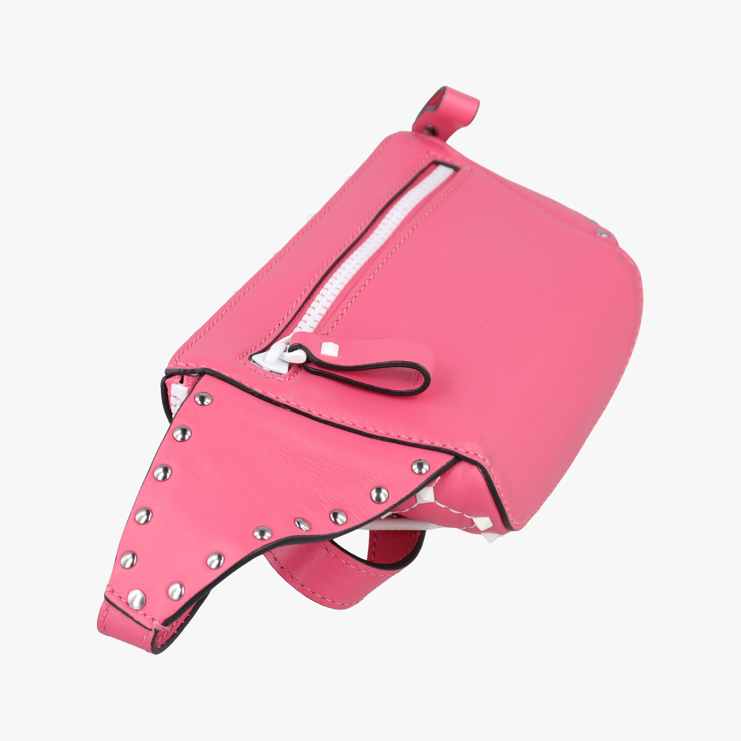 Pre-owned Valentino Rockstud Pink Leather  bum bag/waist bag | stylenewstar