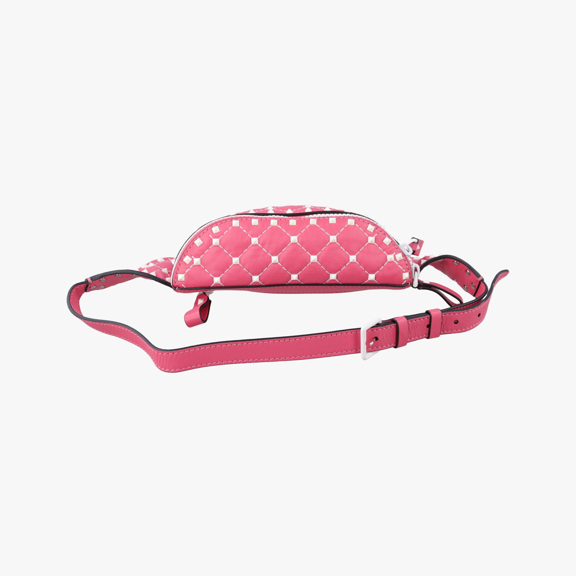 Pre-owned Valentino Rockstud Pink Leather  bum bag/waist bag | stylenewstar
