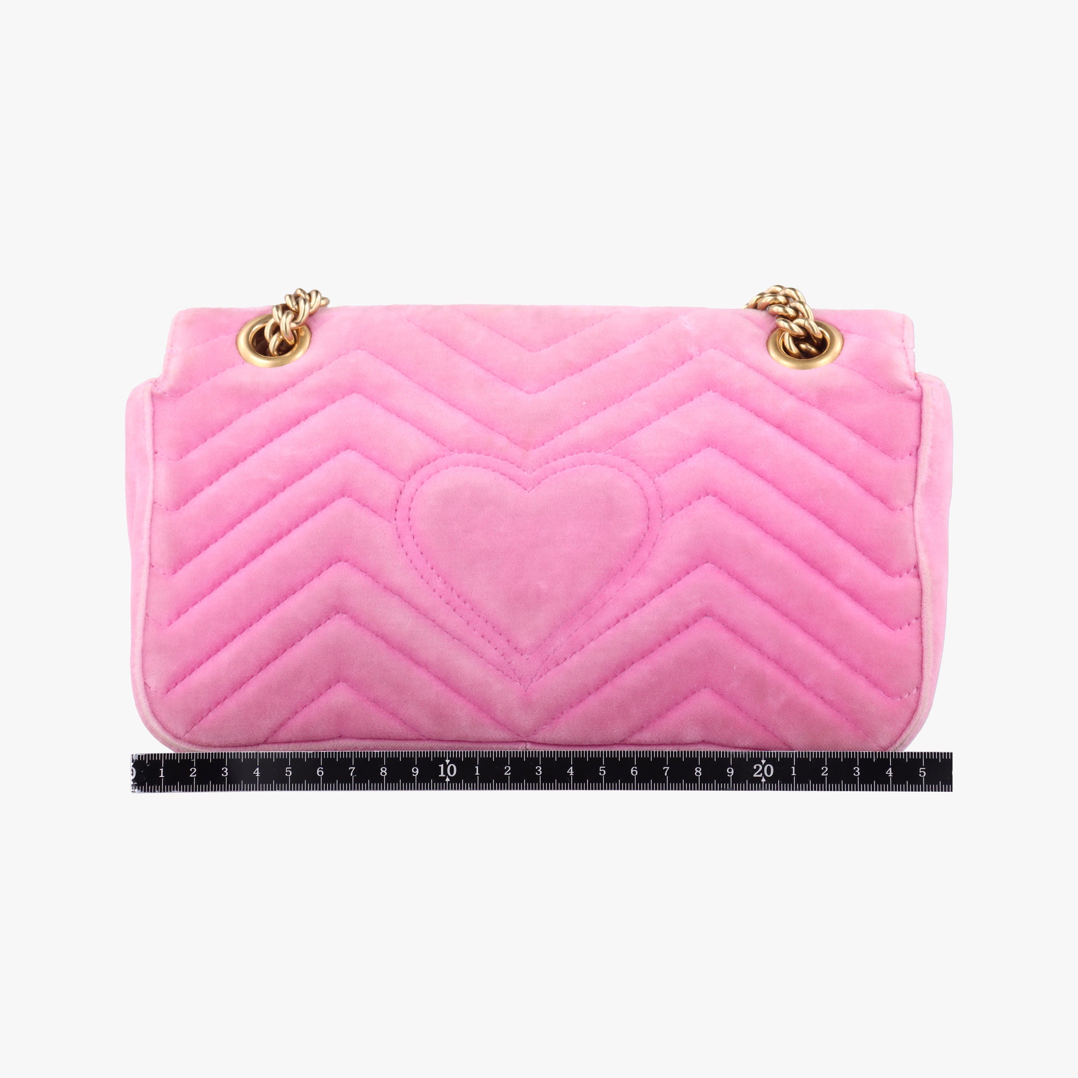 Pre-owned Gucci GG Marmont Pink velour 443497 shoulderbag | stylenewstar