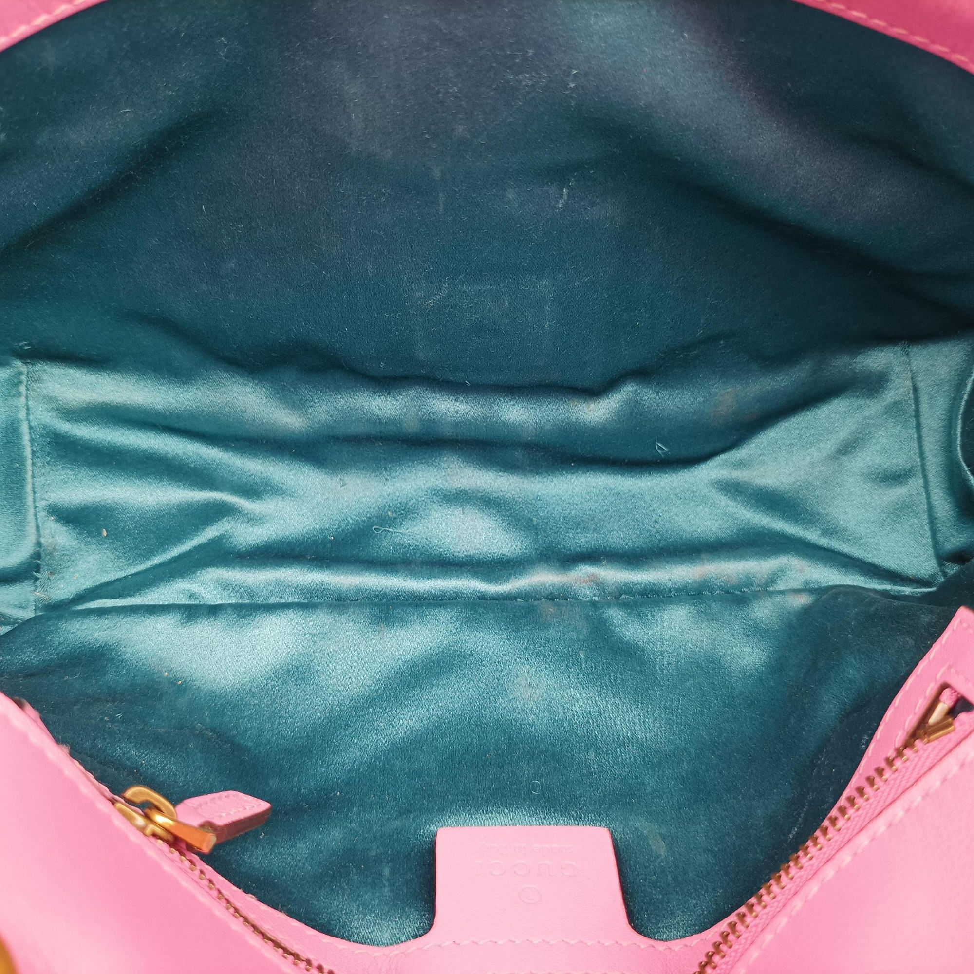 Pre-owned Gucci GG Marmont Pink velour 443497 shoulderbag | stylenewstar