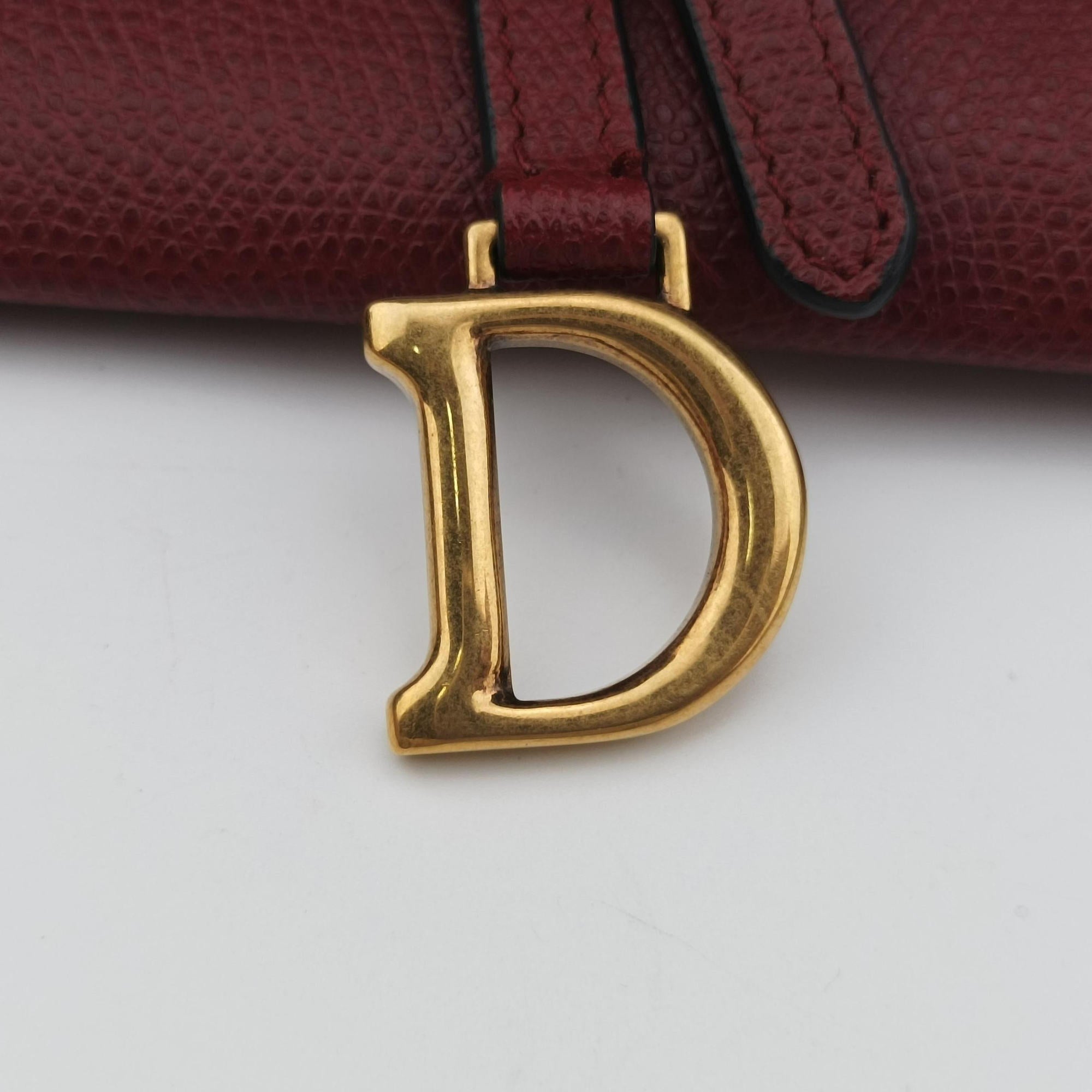 Vintage Christian Dior Saddle Red Leather  shoulderbag | stylenewstar