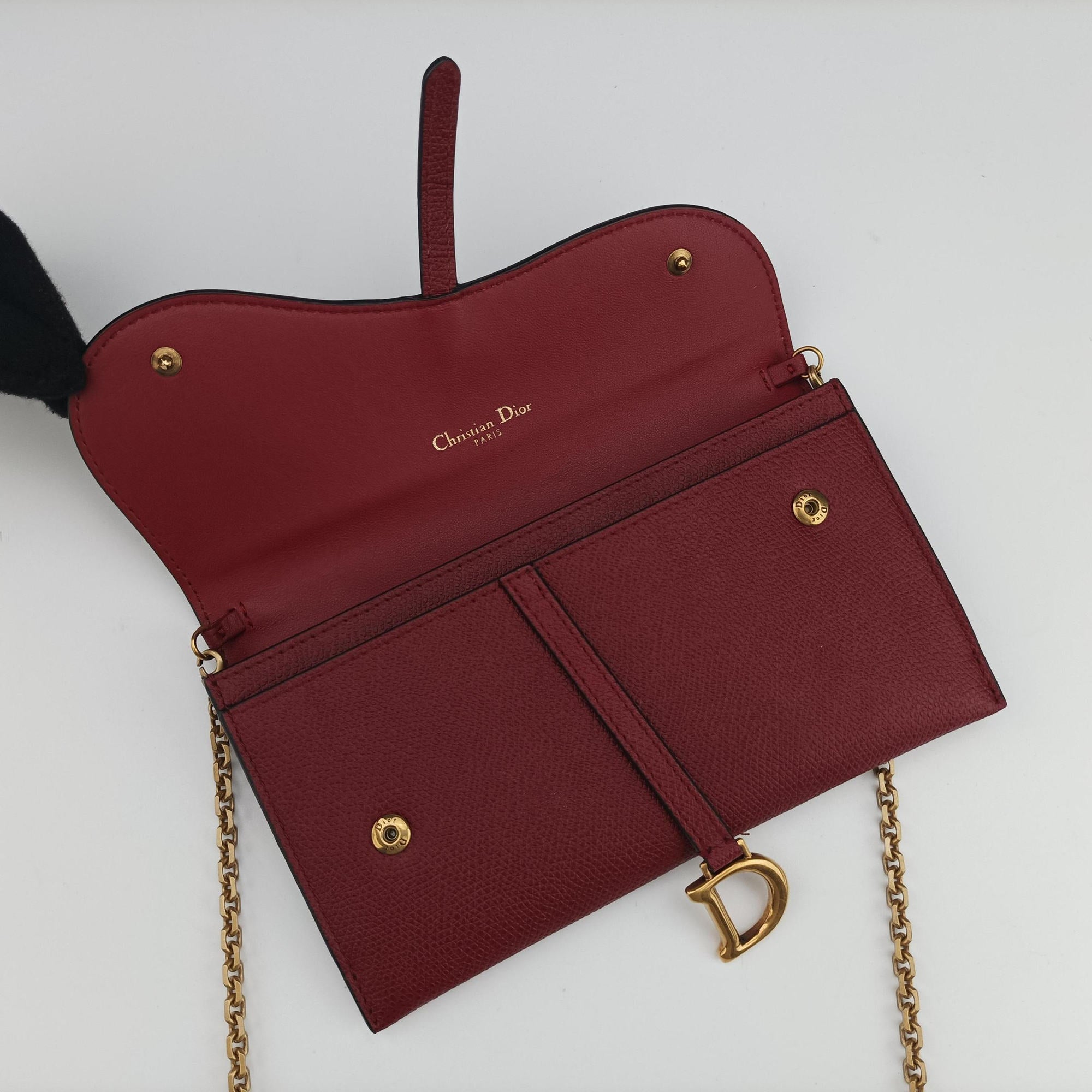 Vintage Christian Dior Saddle Red Leather  shoulderbag | stylenewstar