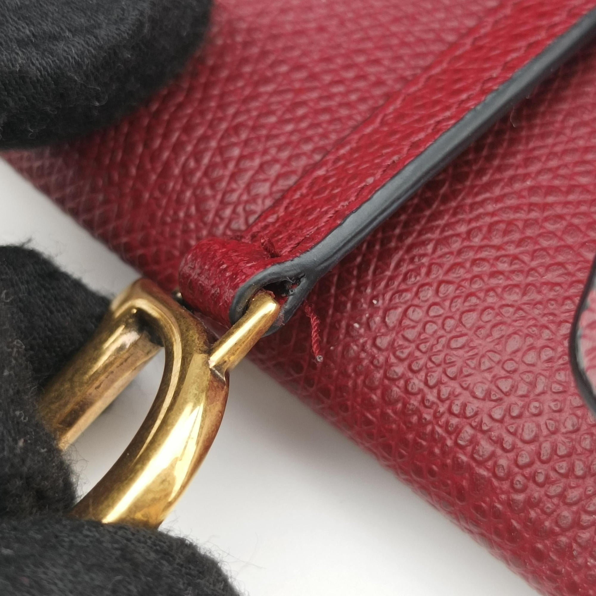 Vintage Christian Dior Saddle Red Leather  shoulderbag | stylenewstar