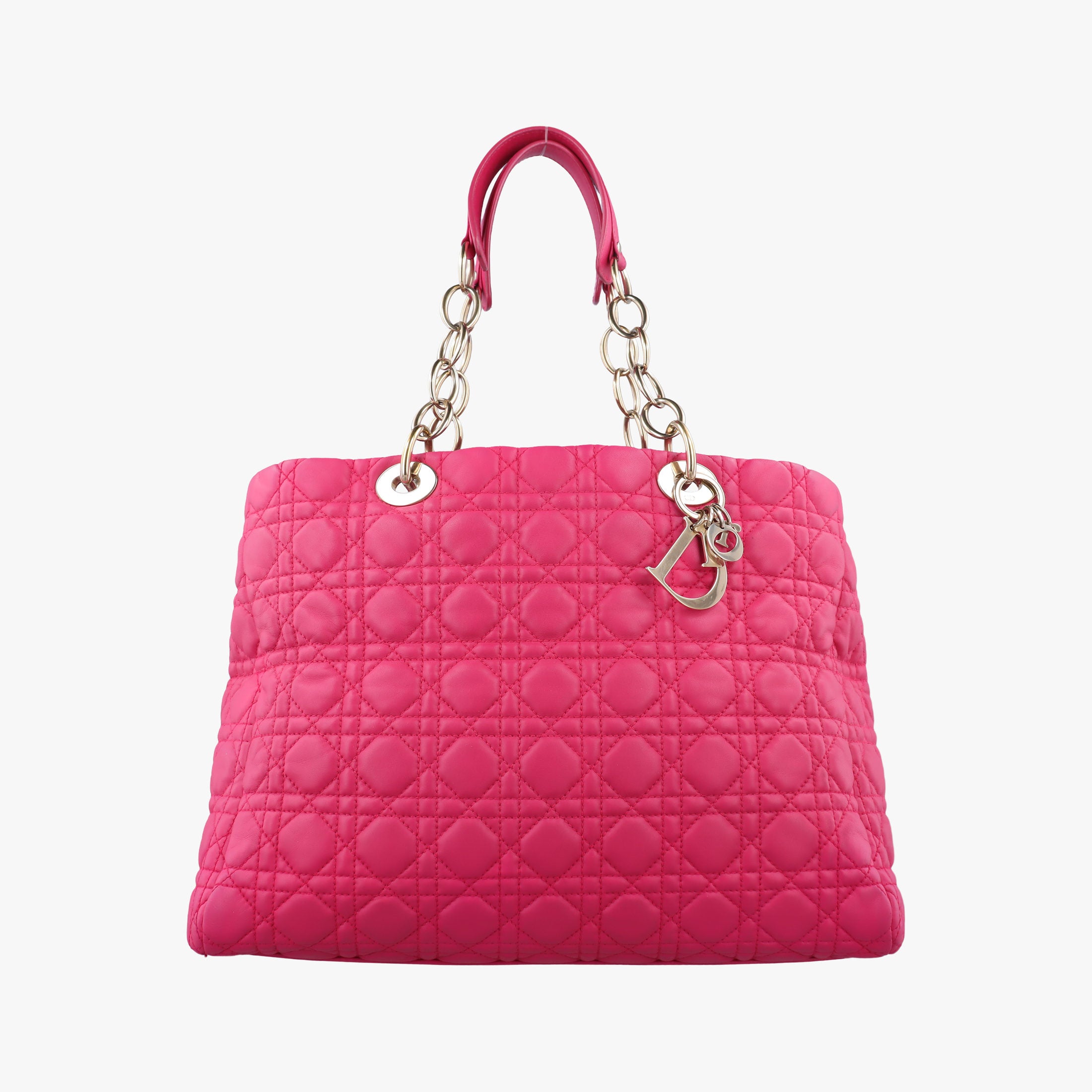 Vintage Christian Dior Cannage Soft Shopping Pink lambskin  shoulderbag | stylenewstar