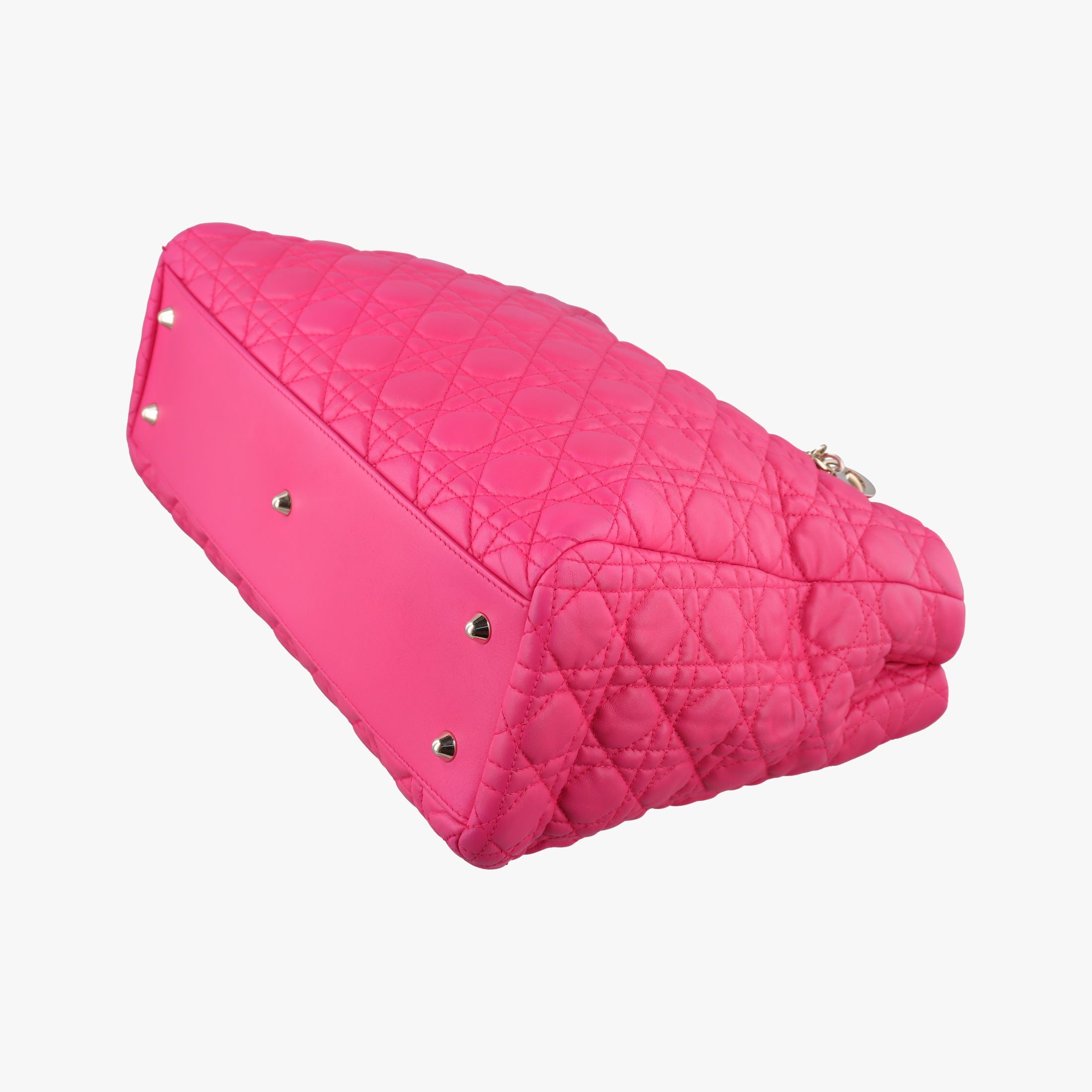 Vintage Christian Dior Cannage Soft Shopping Pink lambskin  shoulderbag | stylenewstar