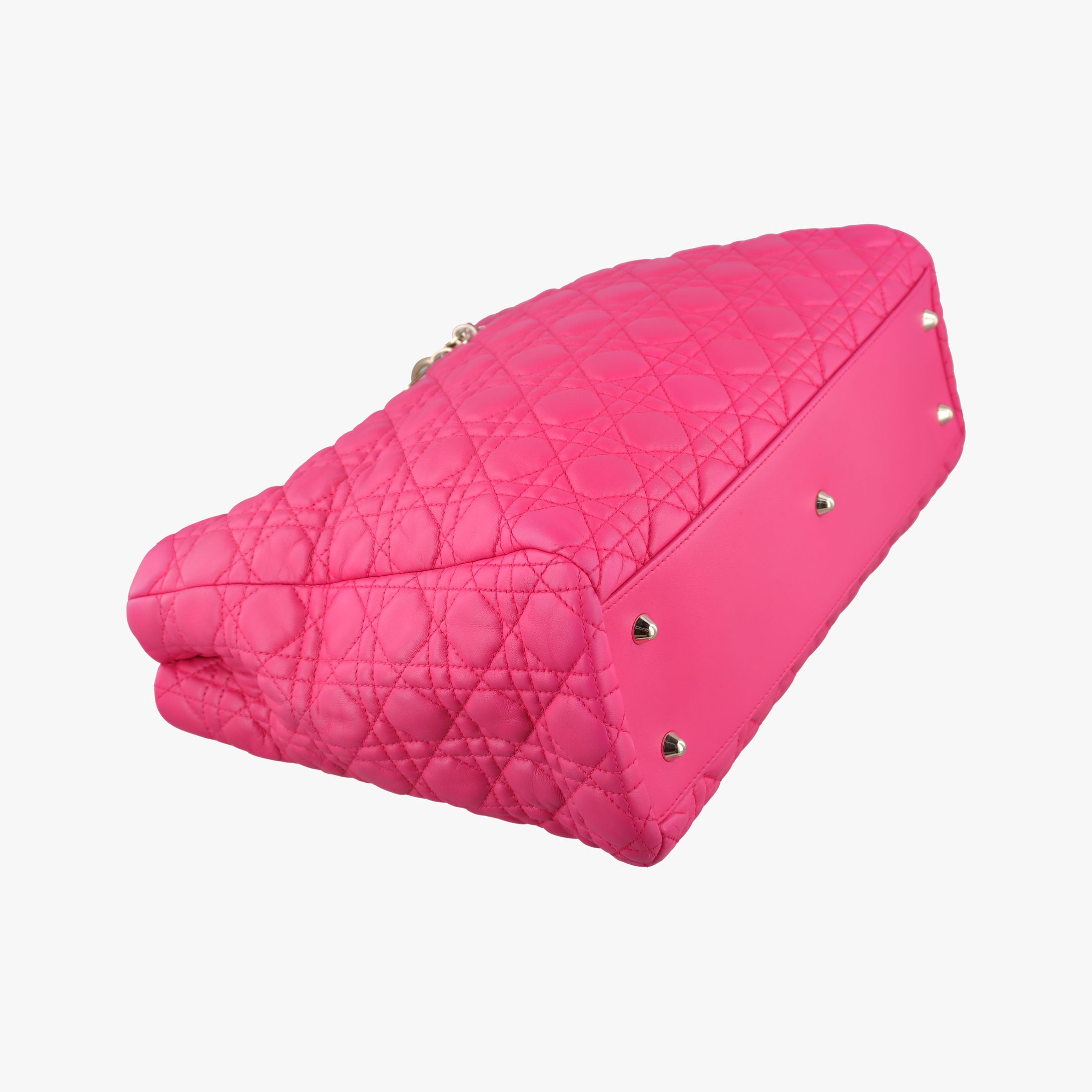 Vintage Christian Dior Cannage Soft Shopping Pink lambskin  shoulderbag | stylenewstar