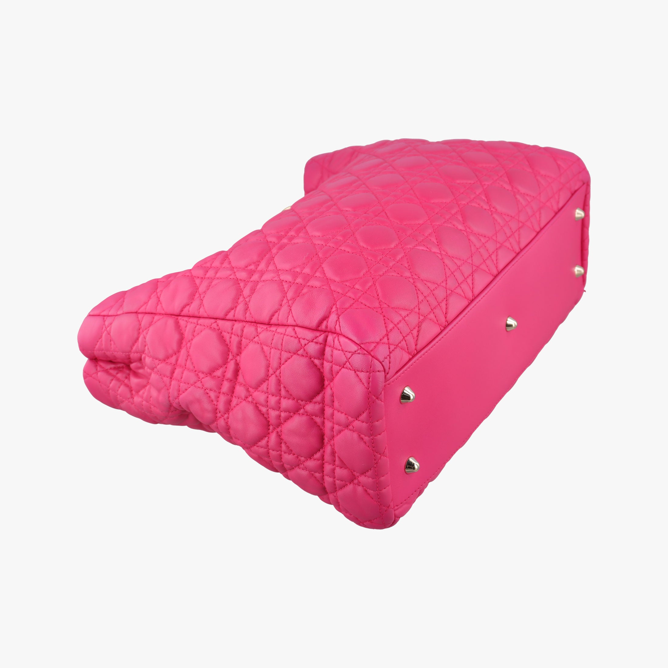 Vintage Christian Dior Cannage Soft Shopping Pink lambskin  shoulderbag | stylenewstar