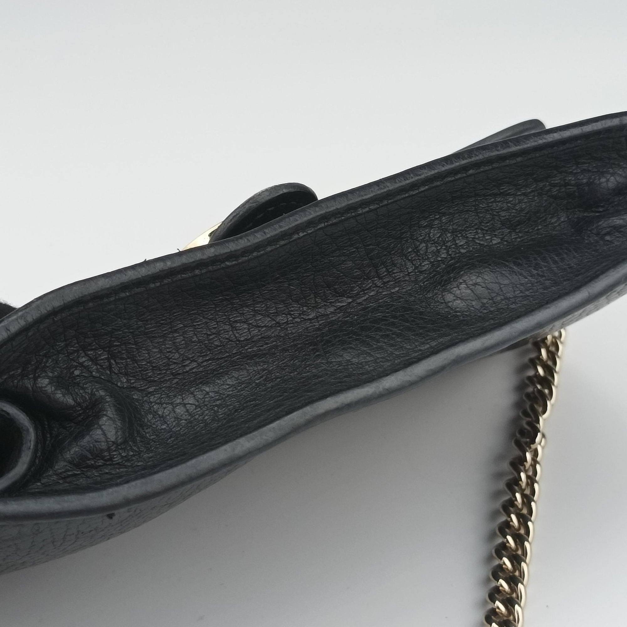 Secondhand Gucci Interlocking G Black Leather 510314 shoulderbag | stylenewstar