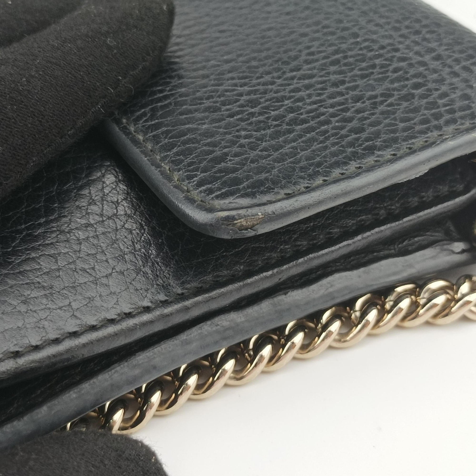 Secondhand Gucci Interlocking G Black Leather 510314 shoulderbag | stylenewstar
