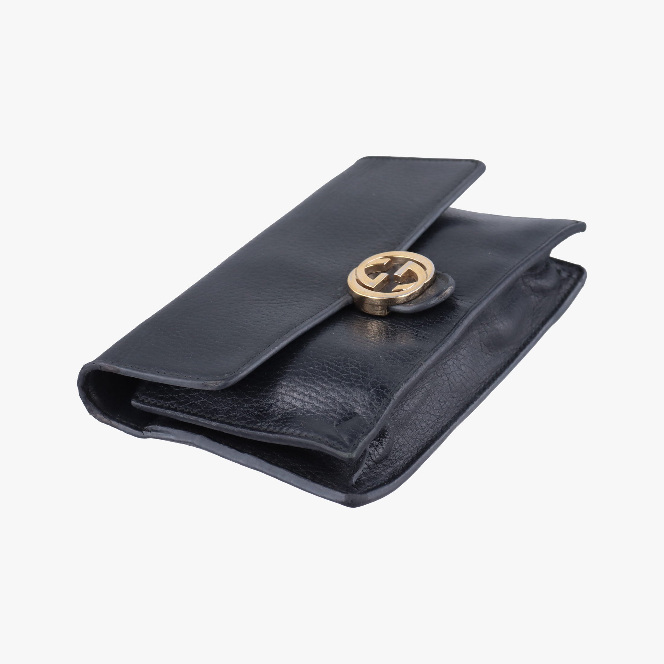 Secondhand Gucci Interlocking G Black Leather 510314 shoulderbag | stylenewstar