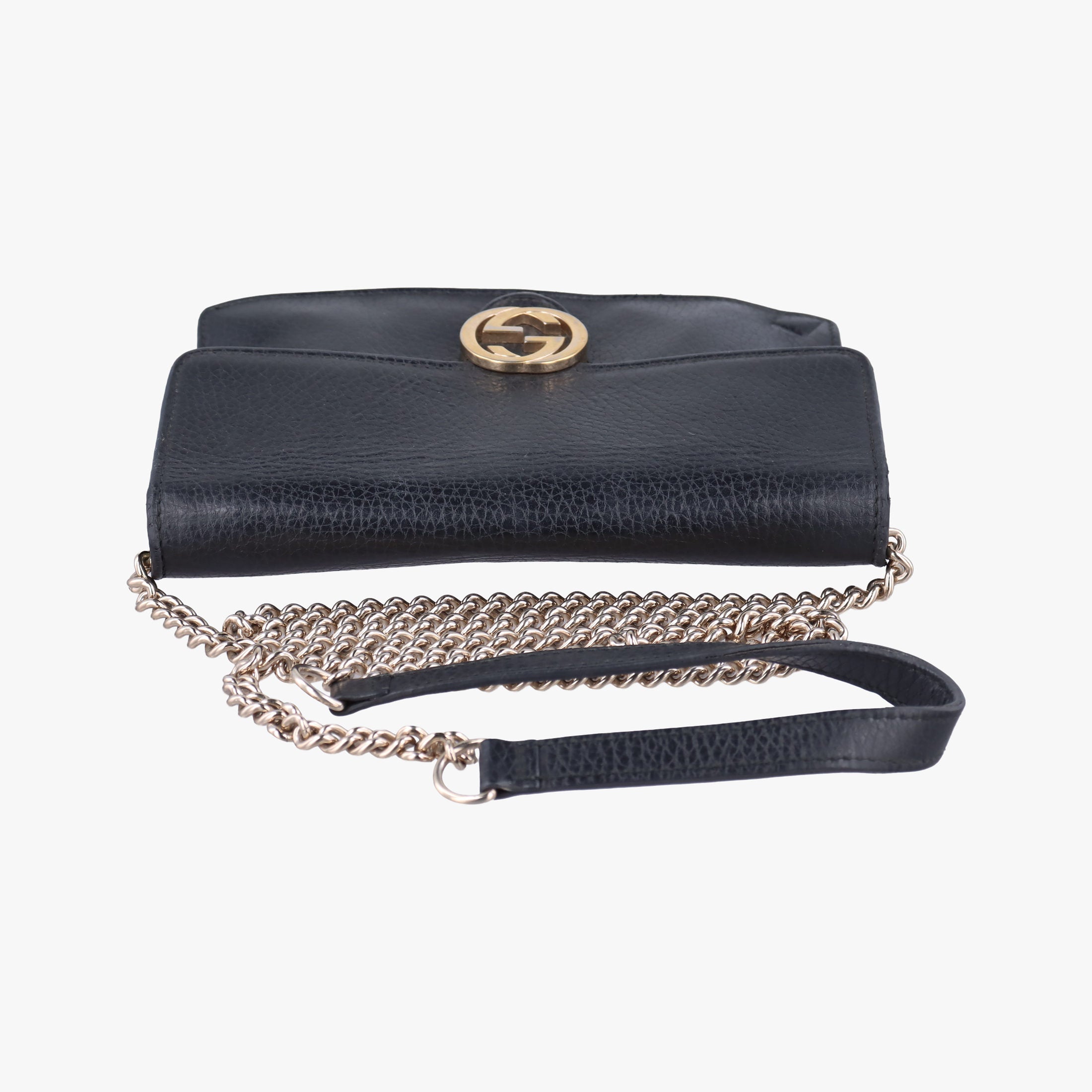 Secondhand Gucci Interlocking G Black Leather 510314 shoulderbag | stylenewstar
