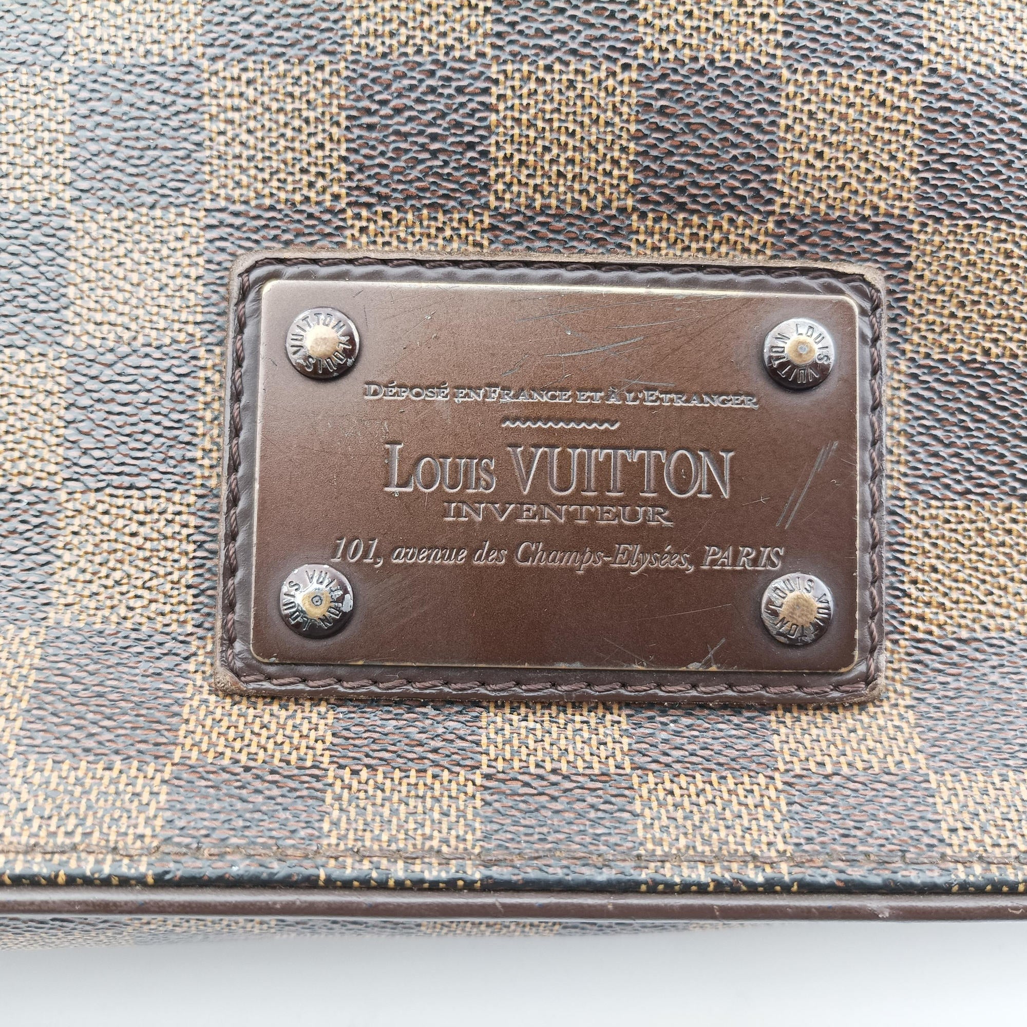 Pre-owned Louis Vuitton BROOKLYN MM EBENE Damier Canvas N51211 shoulderbag | stylenewstar