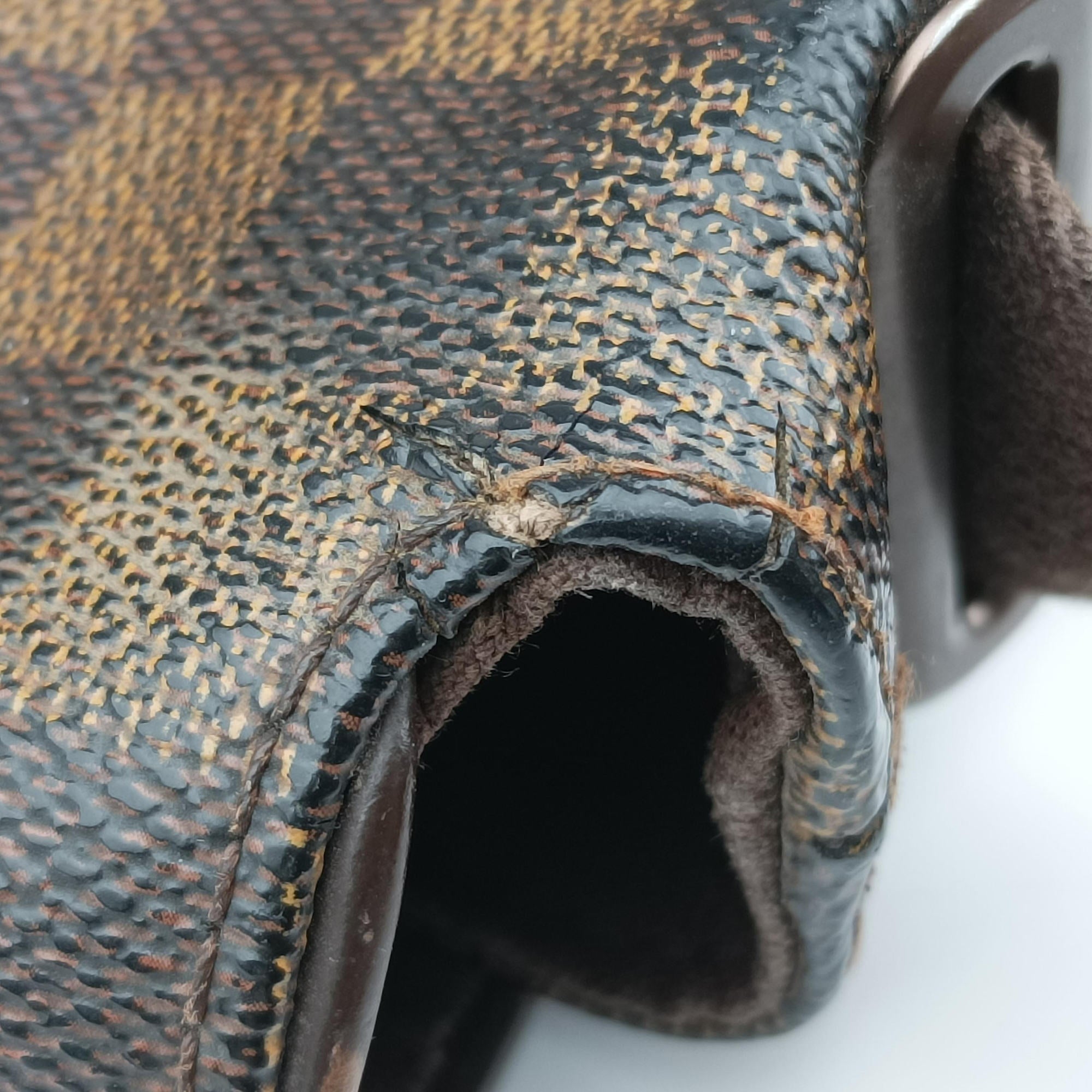 Pre-owned Louis Vuitton BROOKLYN MM EBENE Damier Canvas N51211 shoulderbag | stylenewstar