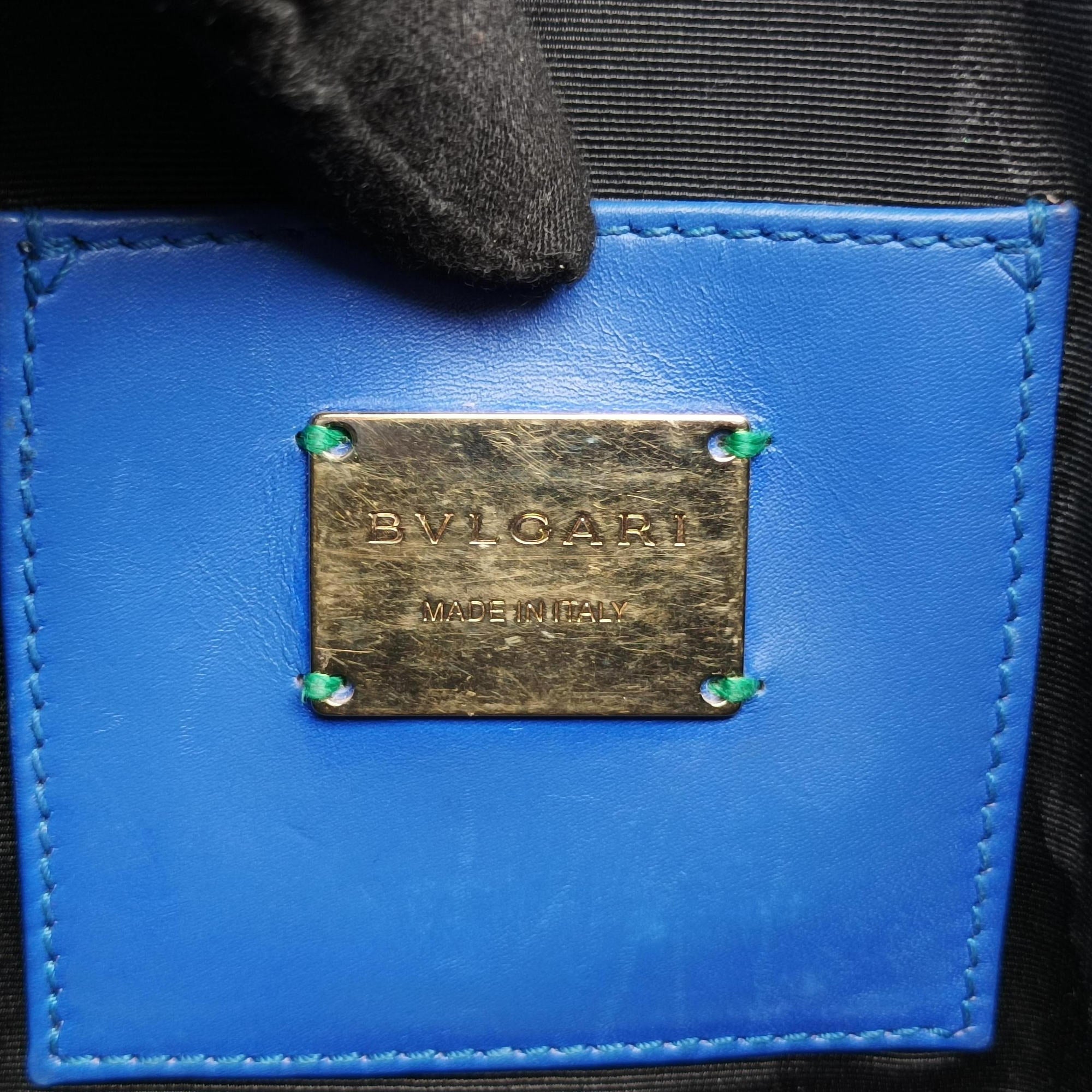 Vintage Bvlgari SERPENTI FOREVER Blue Galuchat Skin×Leather  shoulderbag | stylenewstar