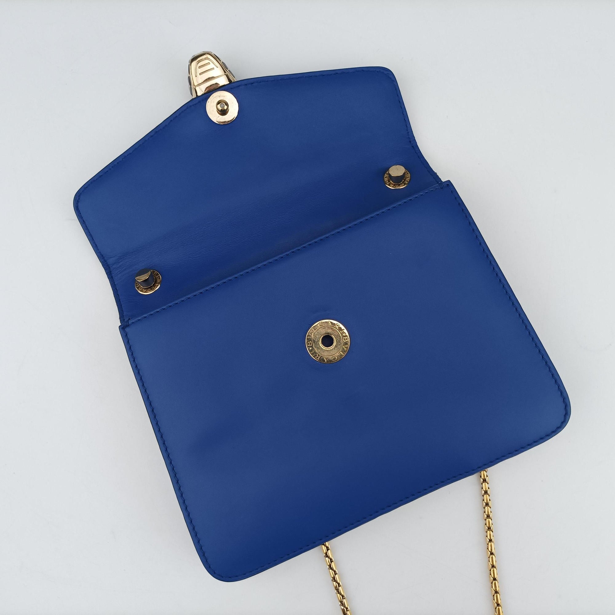 Vintage Bvlgari SERPENTI FOREVER Blue Galuchat Skin×Leather  shoulderbag | stylenewstar