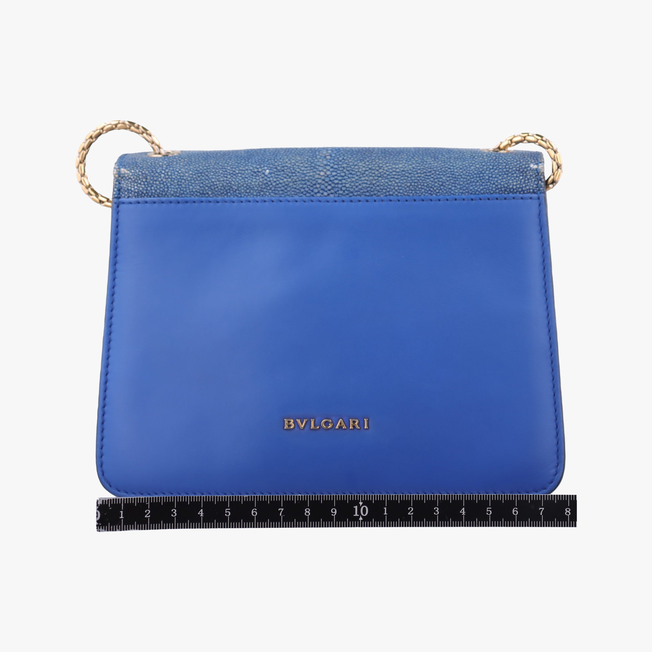 Vintage Bvlgari SERPENTI FOREVER Blue Galuchat Skin×Leather  shoulderbag | stylenewstar