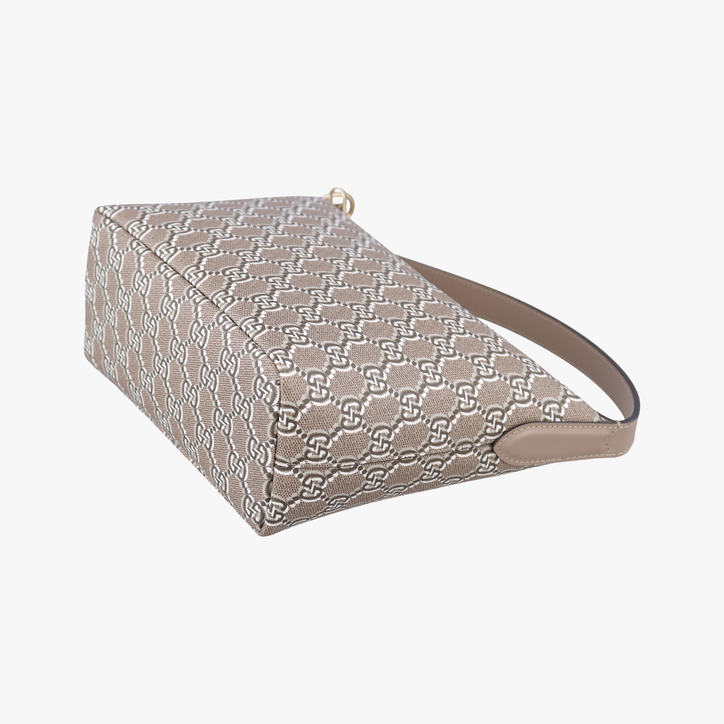 Pre-owned Gucci GG Shadow Beige PVC coated canvas × leather 795059 handbag | stylenewstar