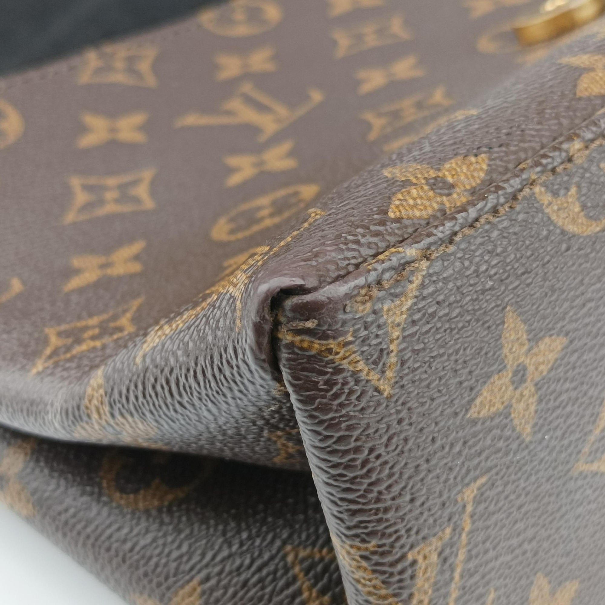 Pre-owned Louis Vuitton Saint Michel Freesia Brown×Noir Monogram Canvas×epi M44030 shoulderbag | stylenewstar