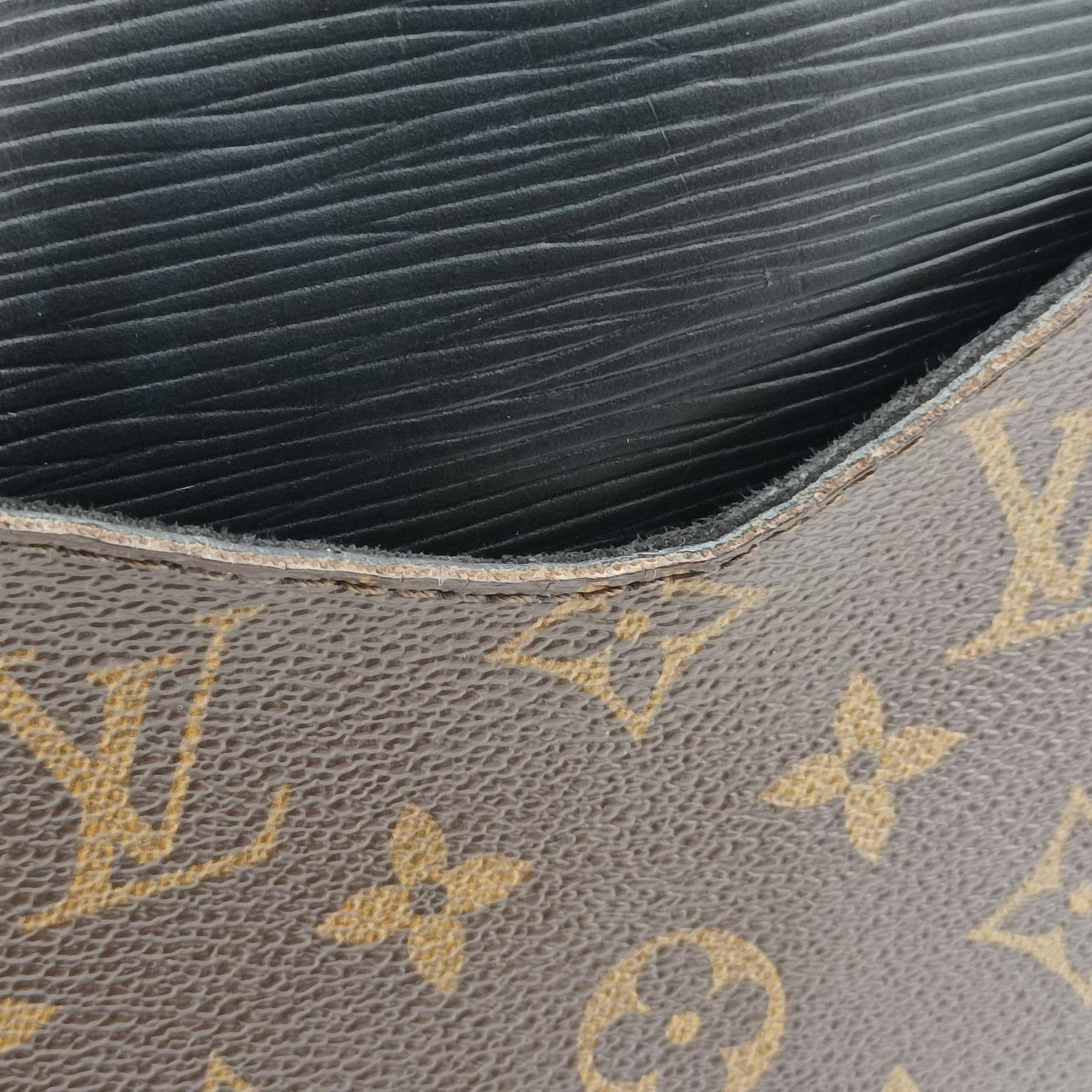 Pre-owned Louis Vuitton Saint Michel Freesia Brown×Noir Monogram Canvas×epi M44030 shoulderbag | stylenewstar